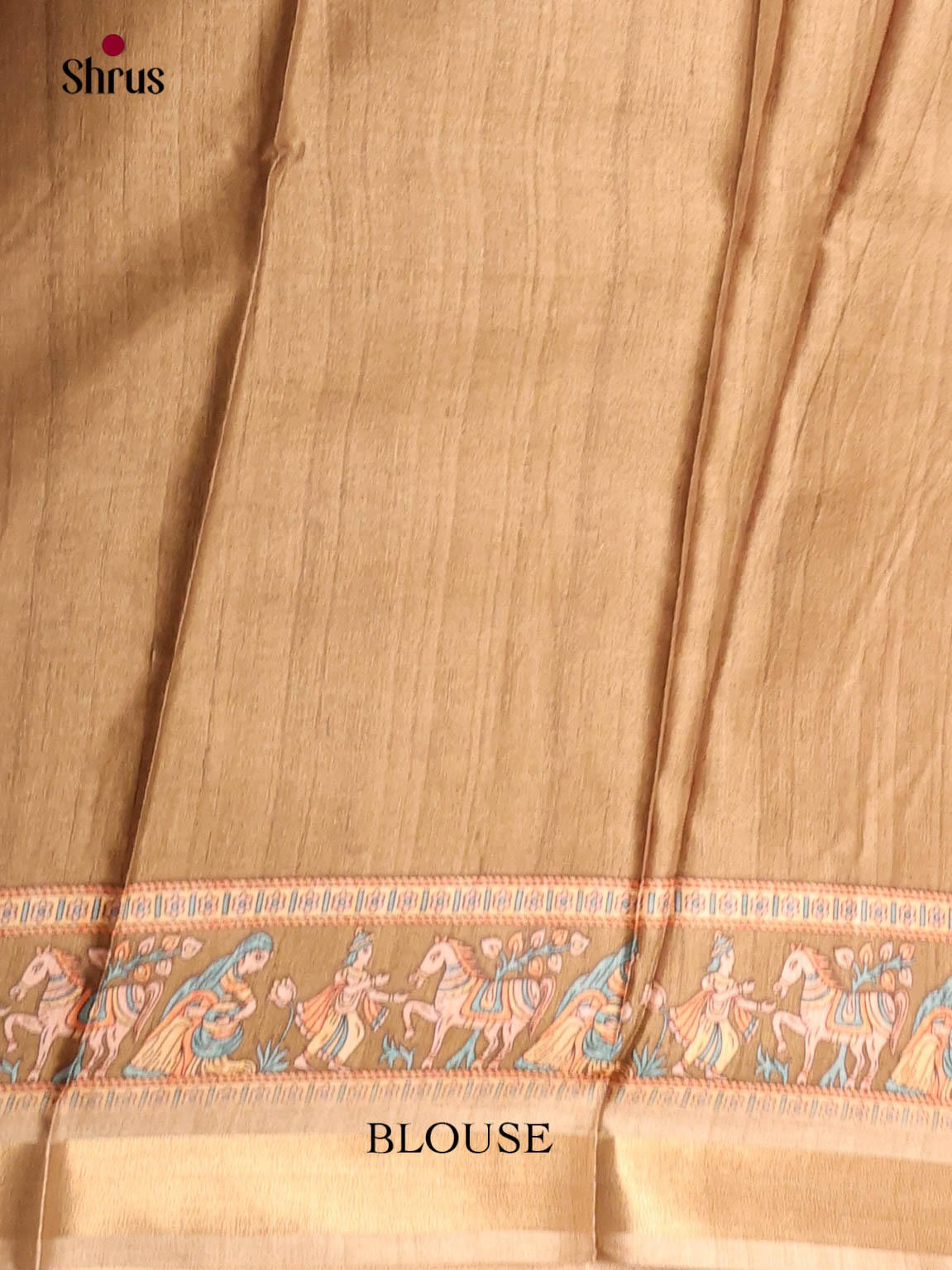Brown & Beige - Art Modal Saree