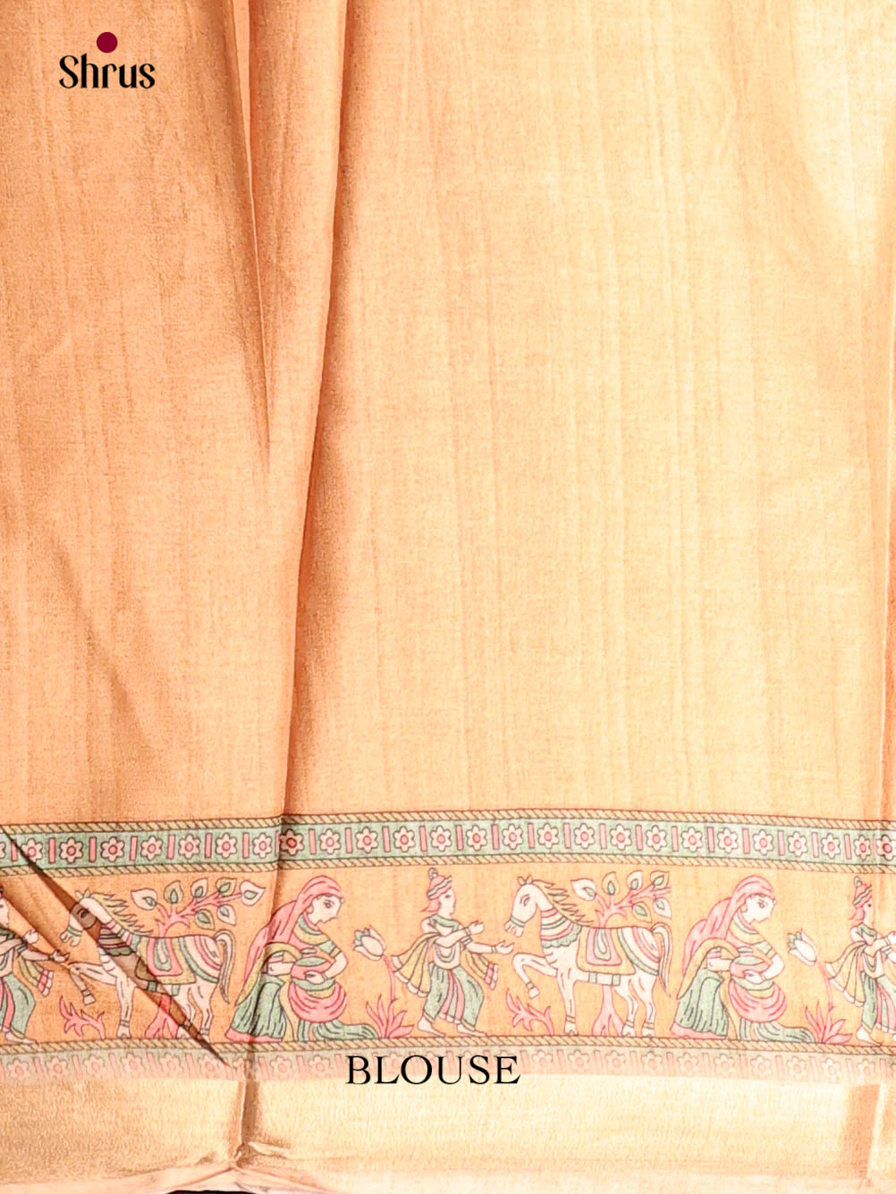 Brown & Peach - Art Modal Saree