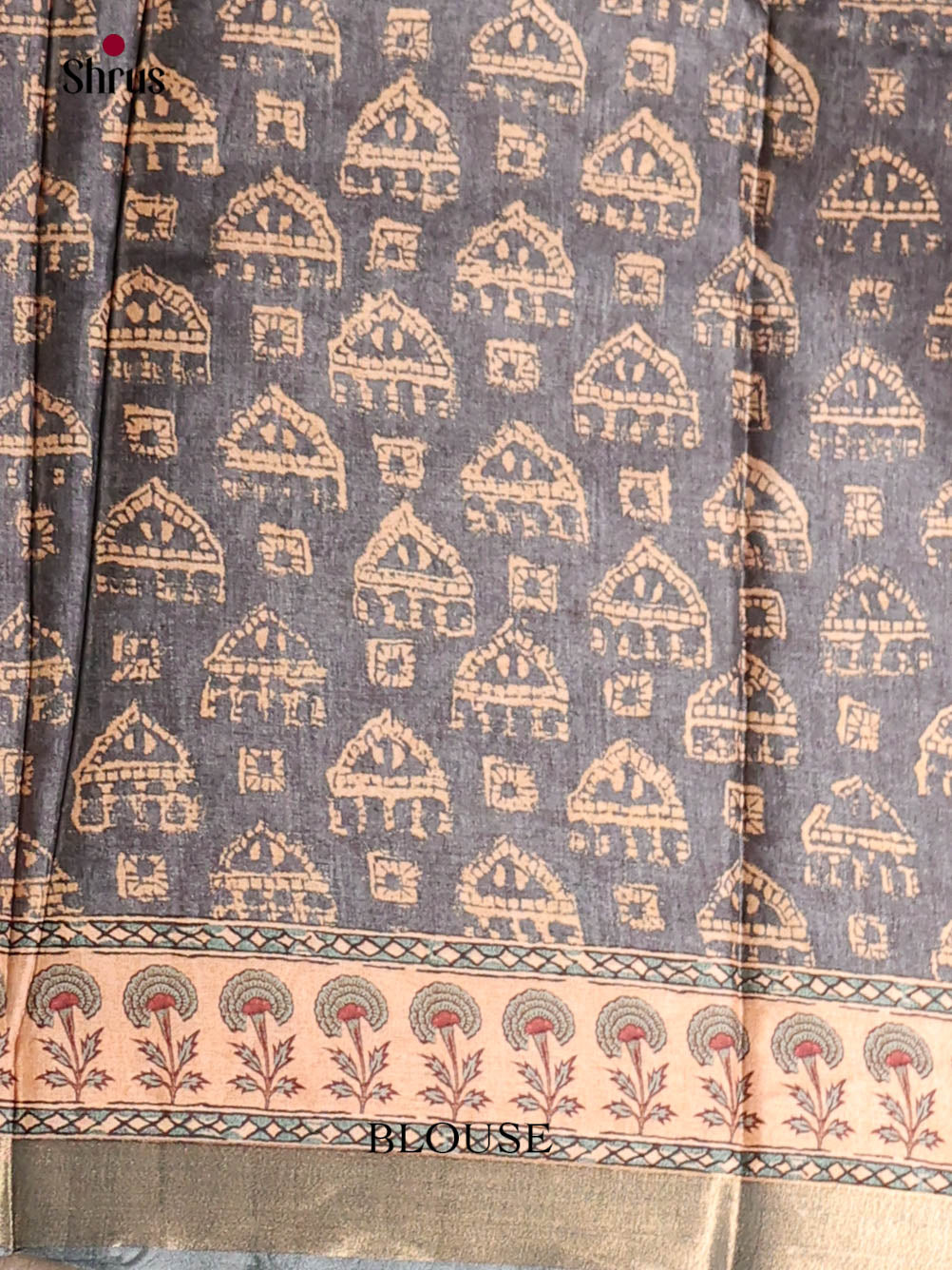 Brown & Grey - Art Modal Saree