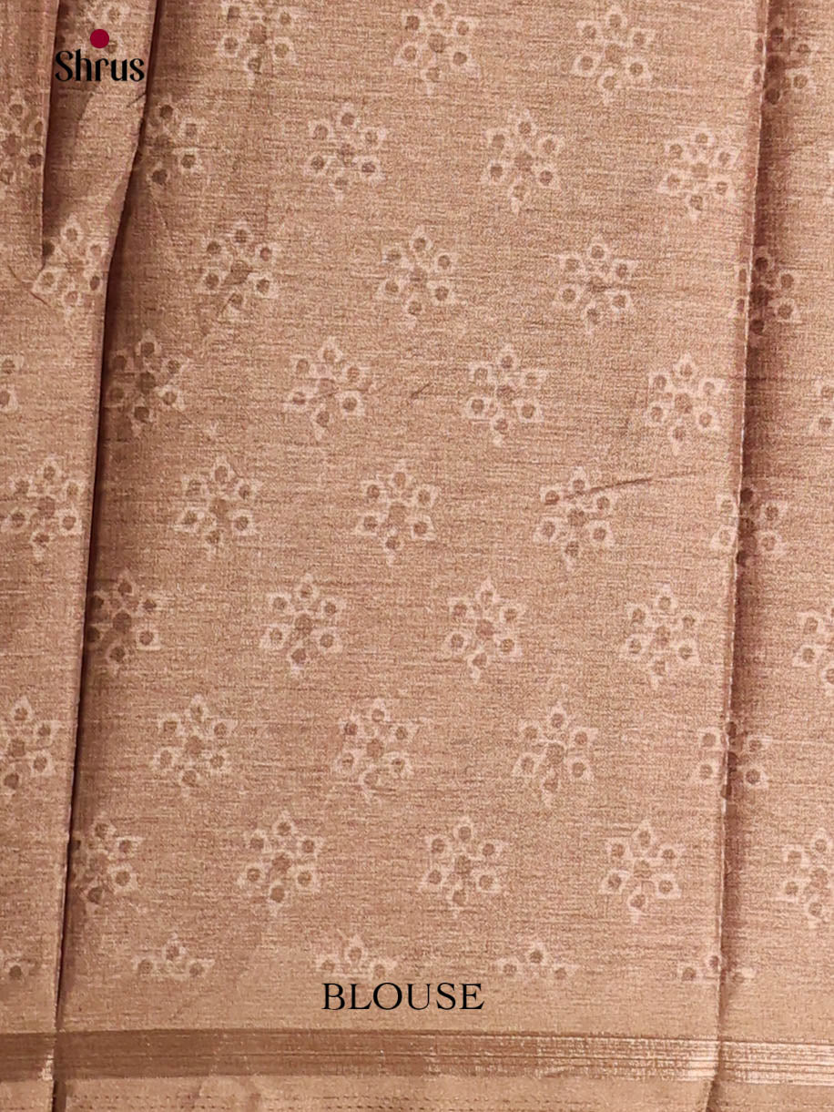 Pink  & Brown - Art Modal Saree - Shop on Shrus.com
