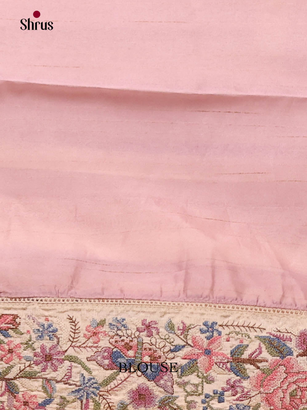 Lavender & Cream - Semi Dupion Saree