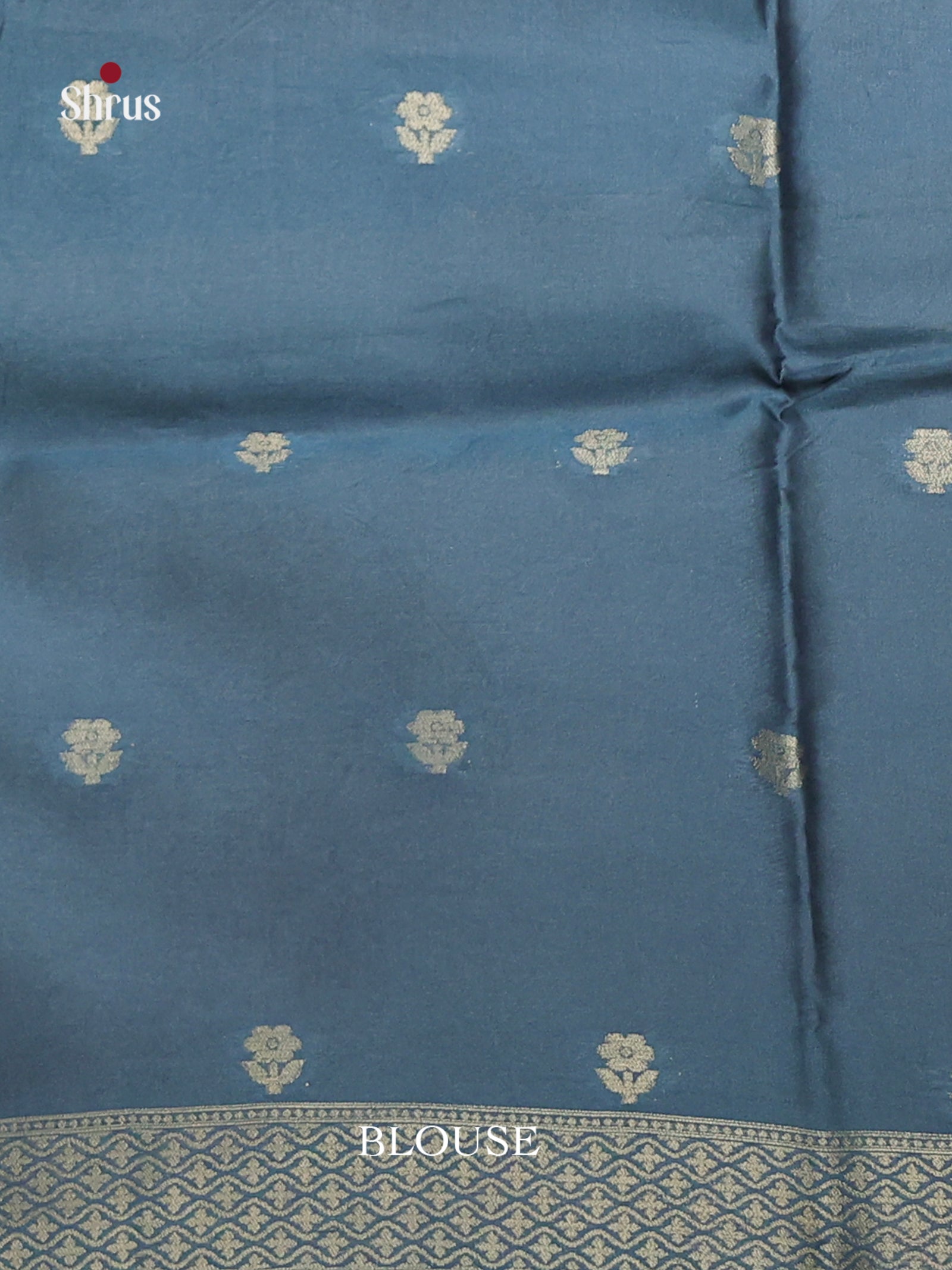 Peach & Blue - Semi Tussar Saree