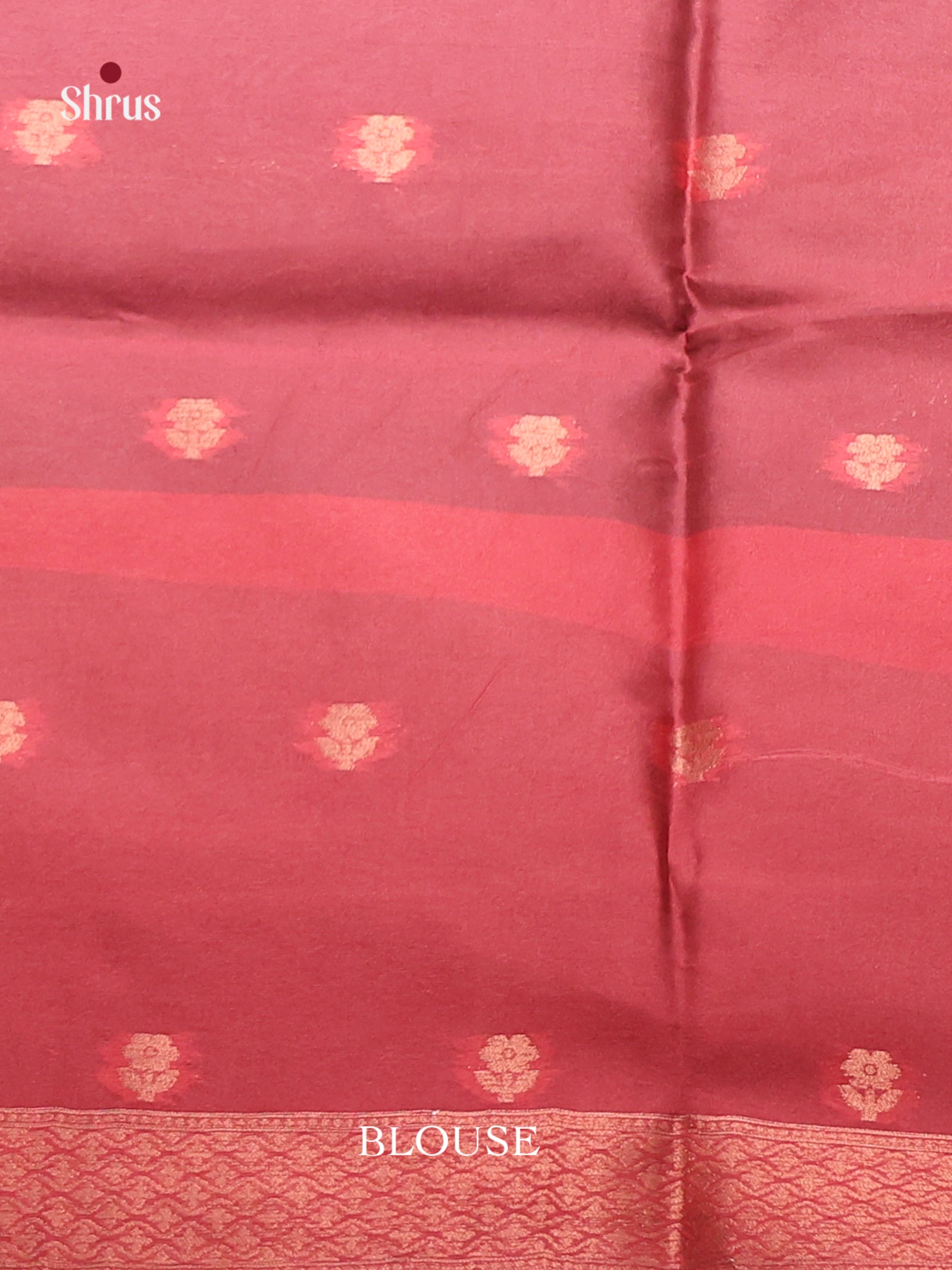 Pastel Blue & Red- Semi Tussar Saree