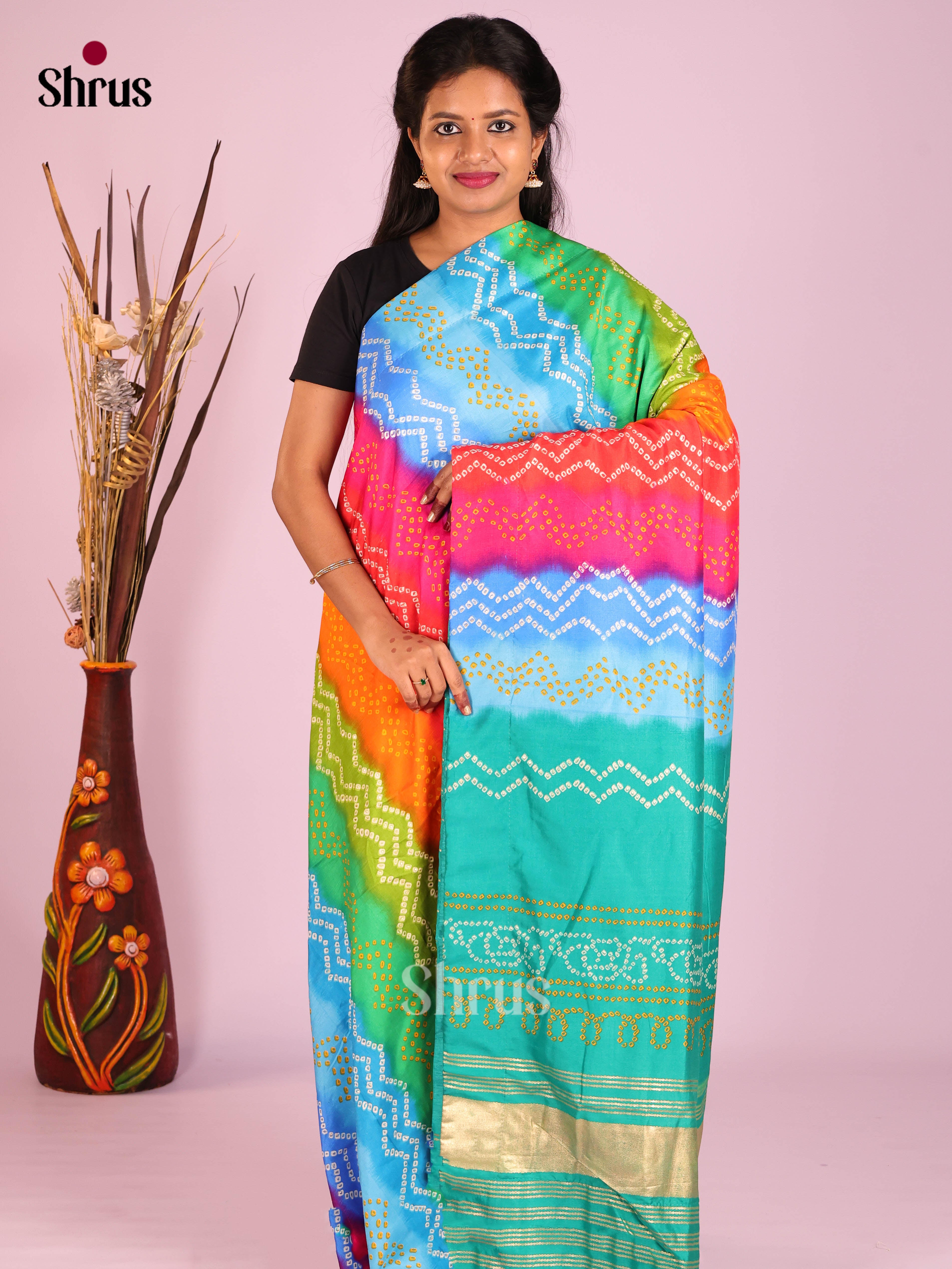 DIS08720 - Bandhini Saree - Shop on Shrus.com