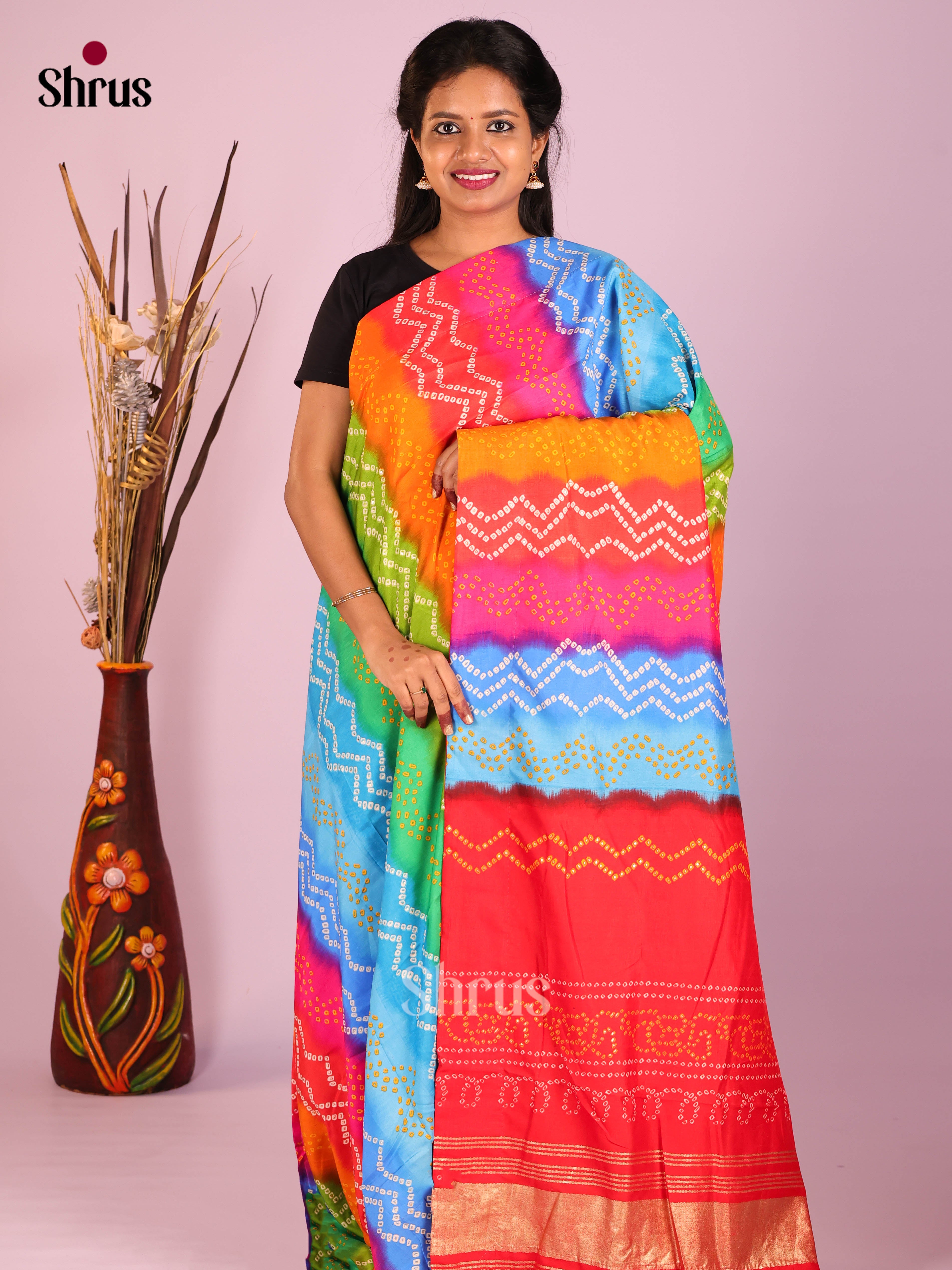 DIS08723 - Bandhini Saree - Shop on Shrus.com