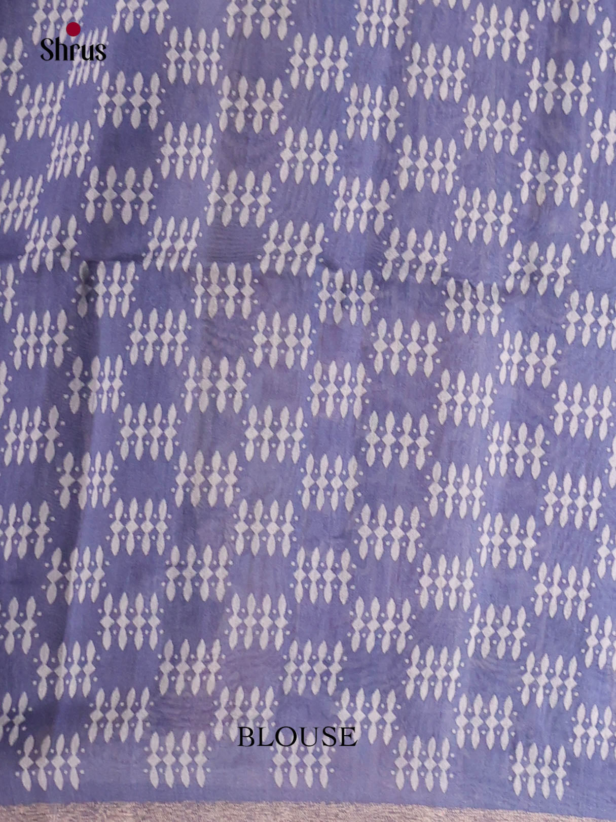 Grey & Blue - Semi Chanderi Saree