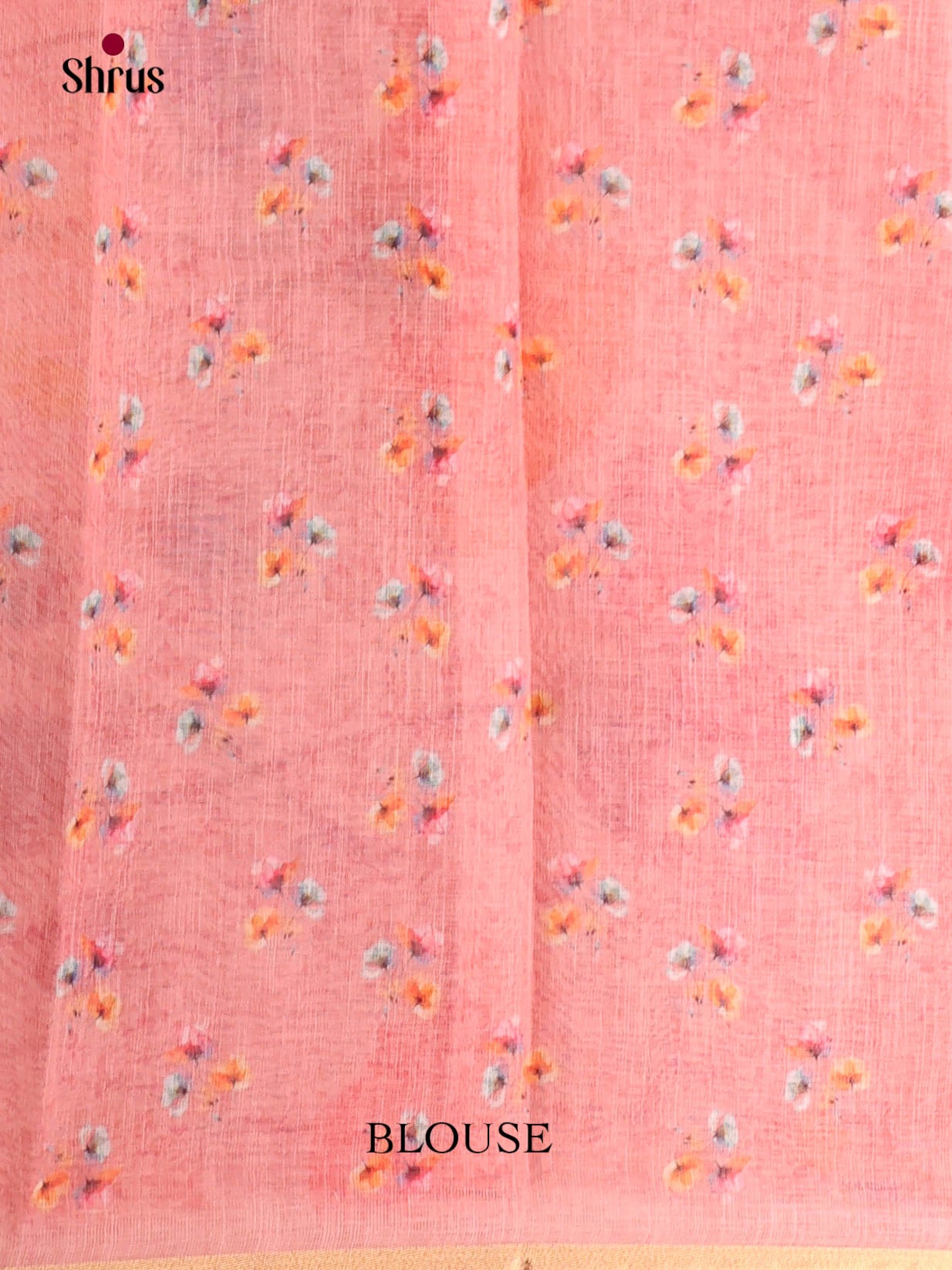 Pink- Linen Cotton Saree