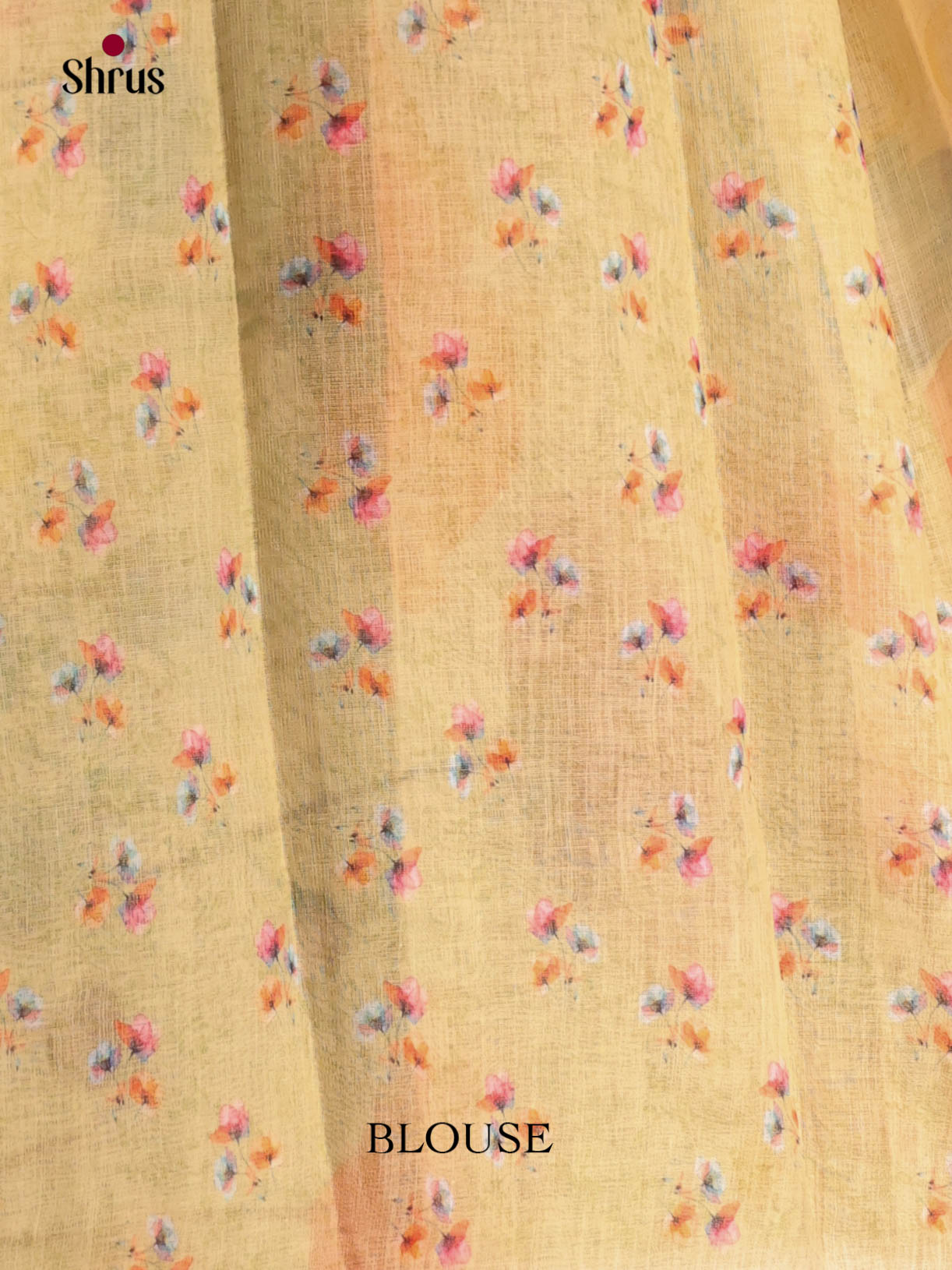 Pastel Yellow - Linen Cotton Saree - Shop on Shrus.com