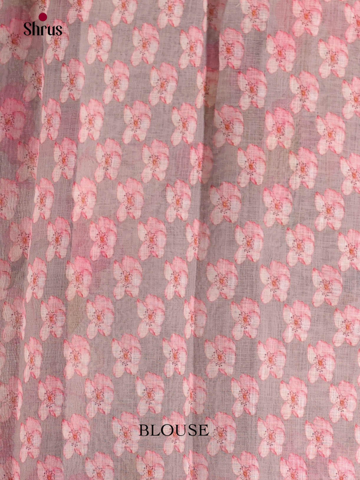 Grey & Pink - Linen Cotton Saree - Shop on Shrus.com