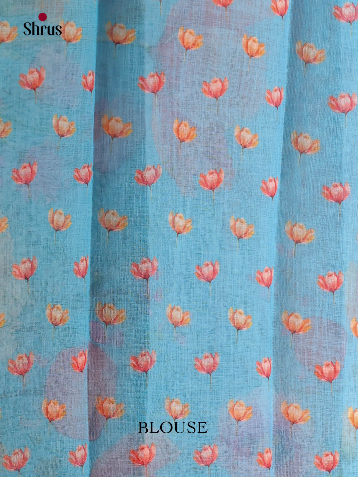 Blue- Linen Cotton Saree