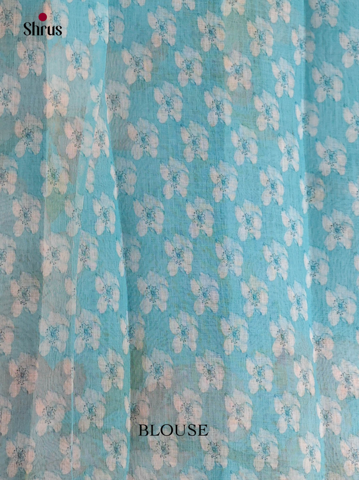 Blue - Linen Cotton Saree