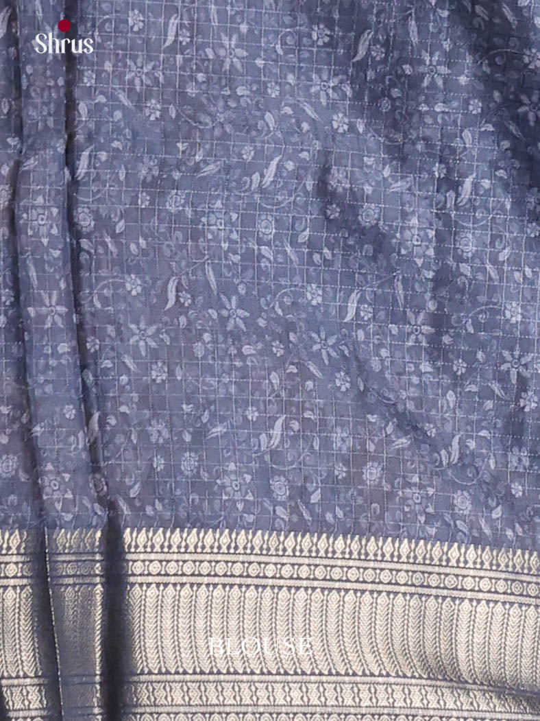 Blue - Semi Dola silk Saree