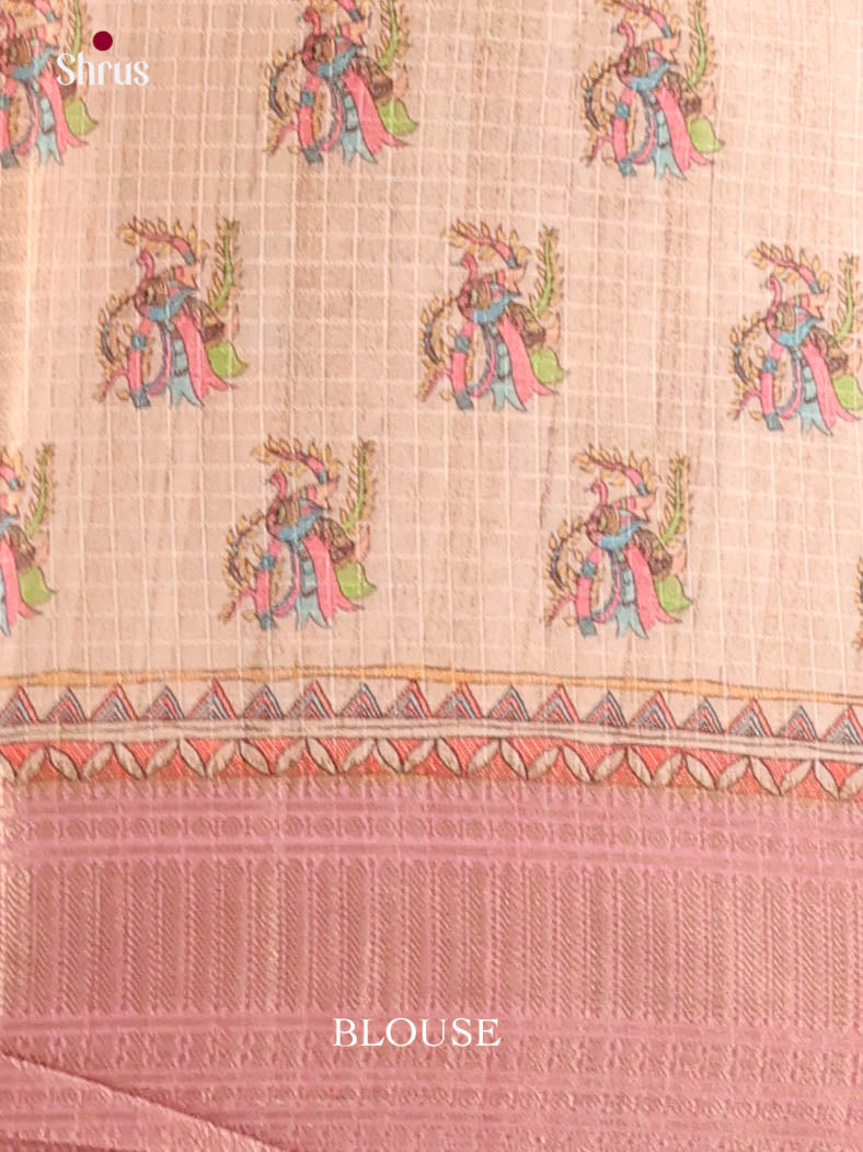 Grey & Pink - Semi Dola silk Saree