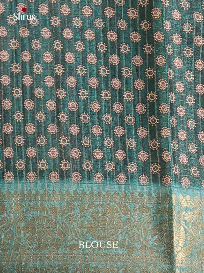 Maroon & Blue- Semi Dola silk Saree