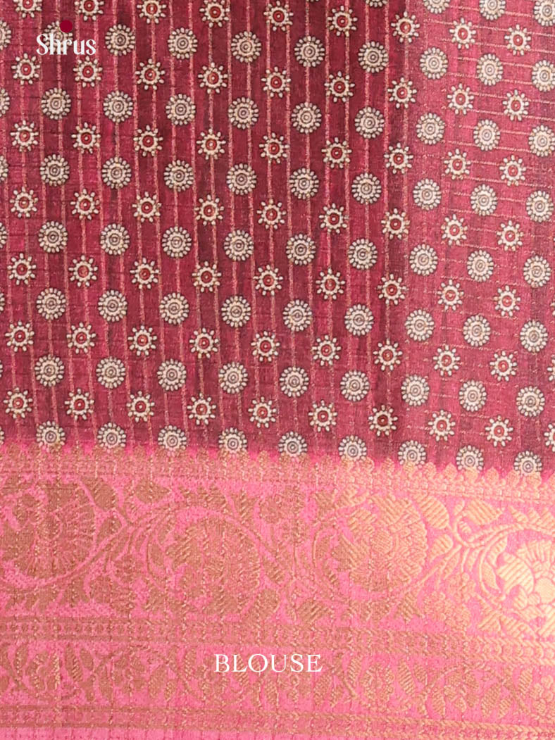 Blue & Pink - Semi Dola silk Saree