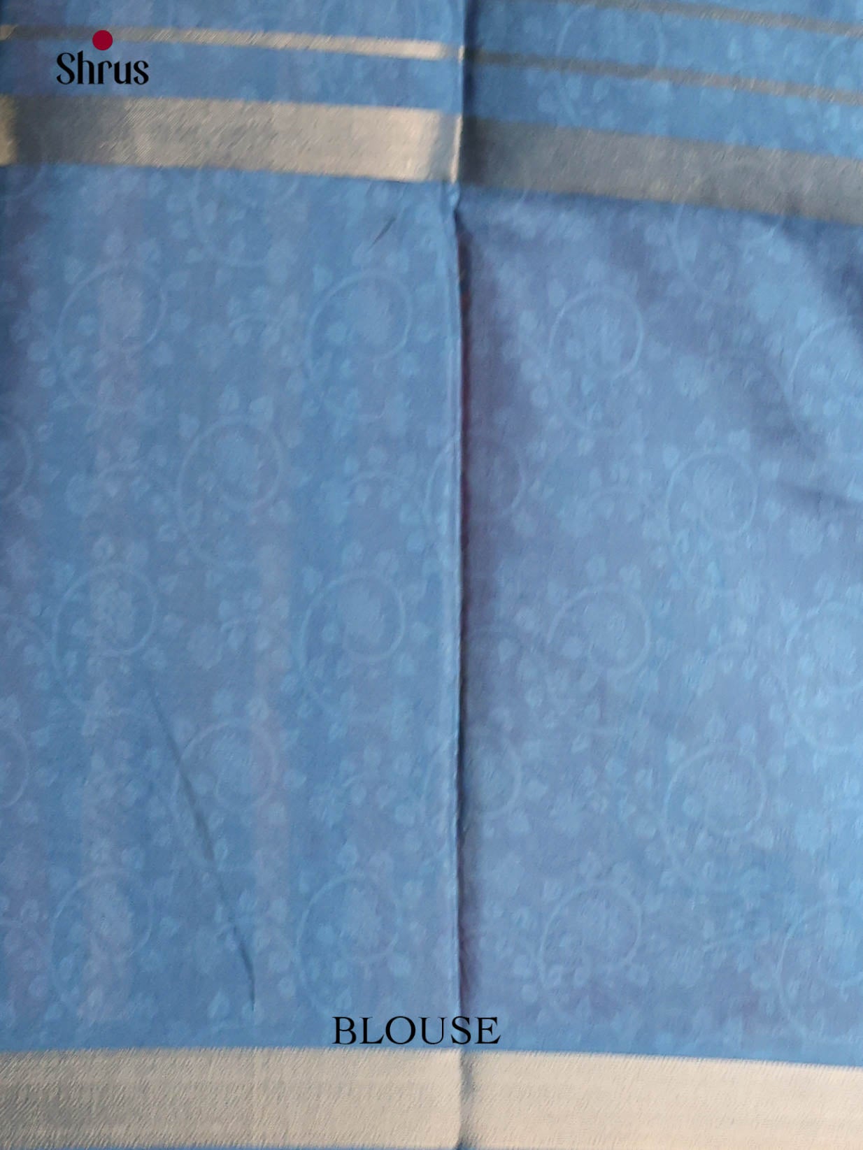 Blue & Red - Semi matka Saree