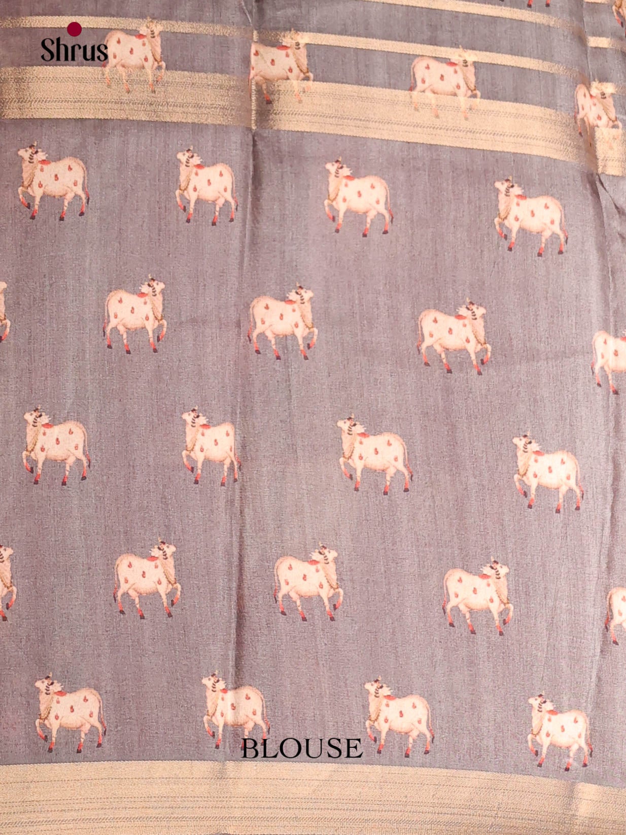 Grey & Maroon - Semi matka Saree