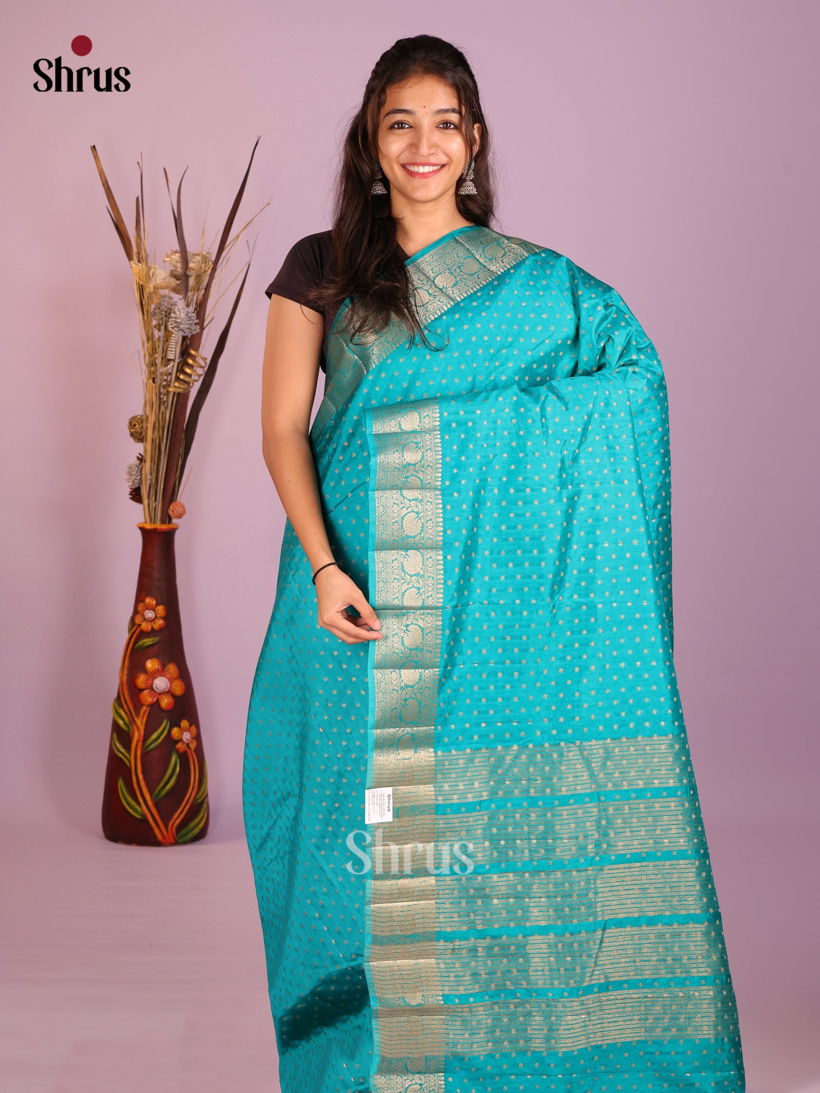 DIS09476 - Semi Rawsilk Saree