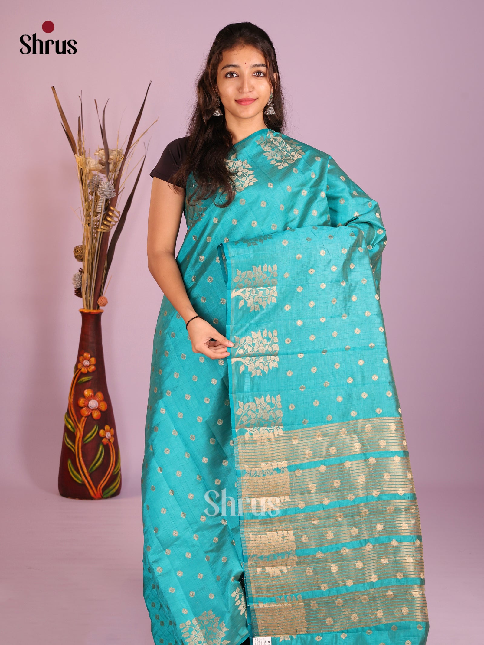 DIS09498 - Semi Rawsilk Saree