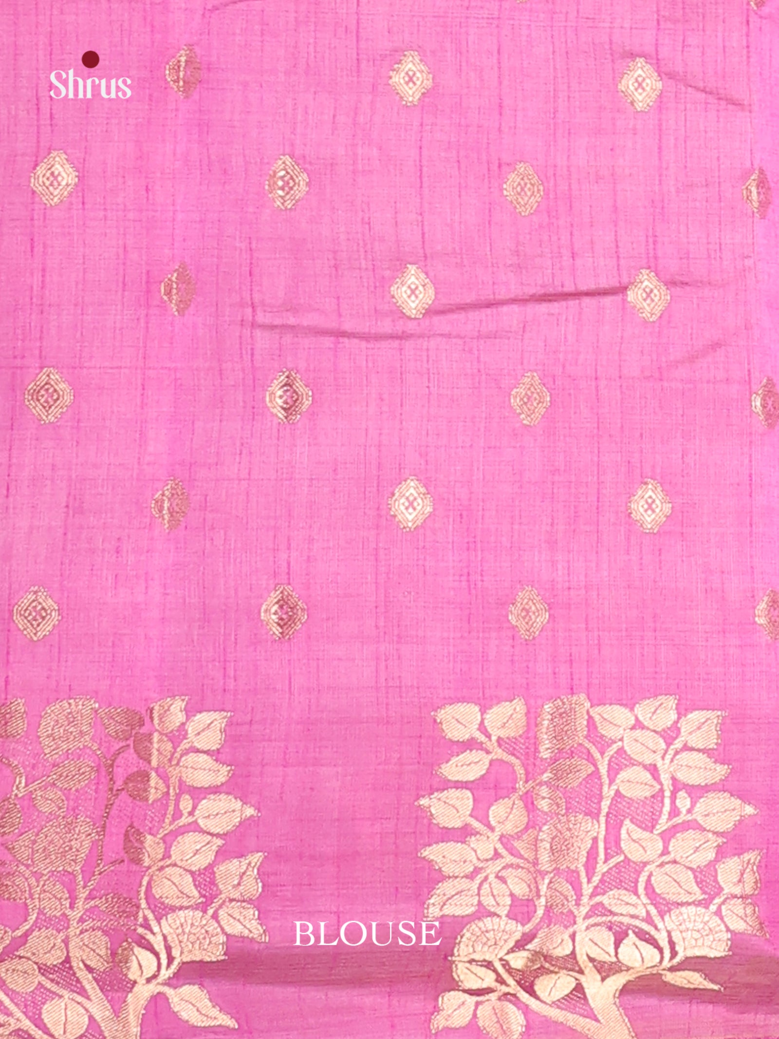 Rose Pink - Semi Rawsilk Saree