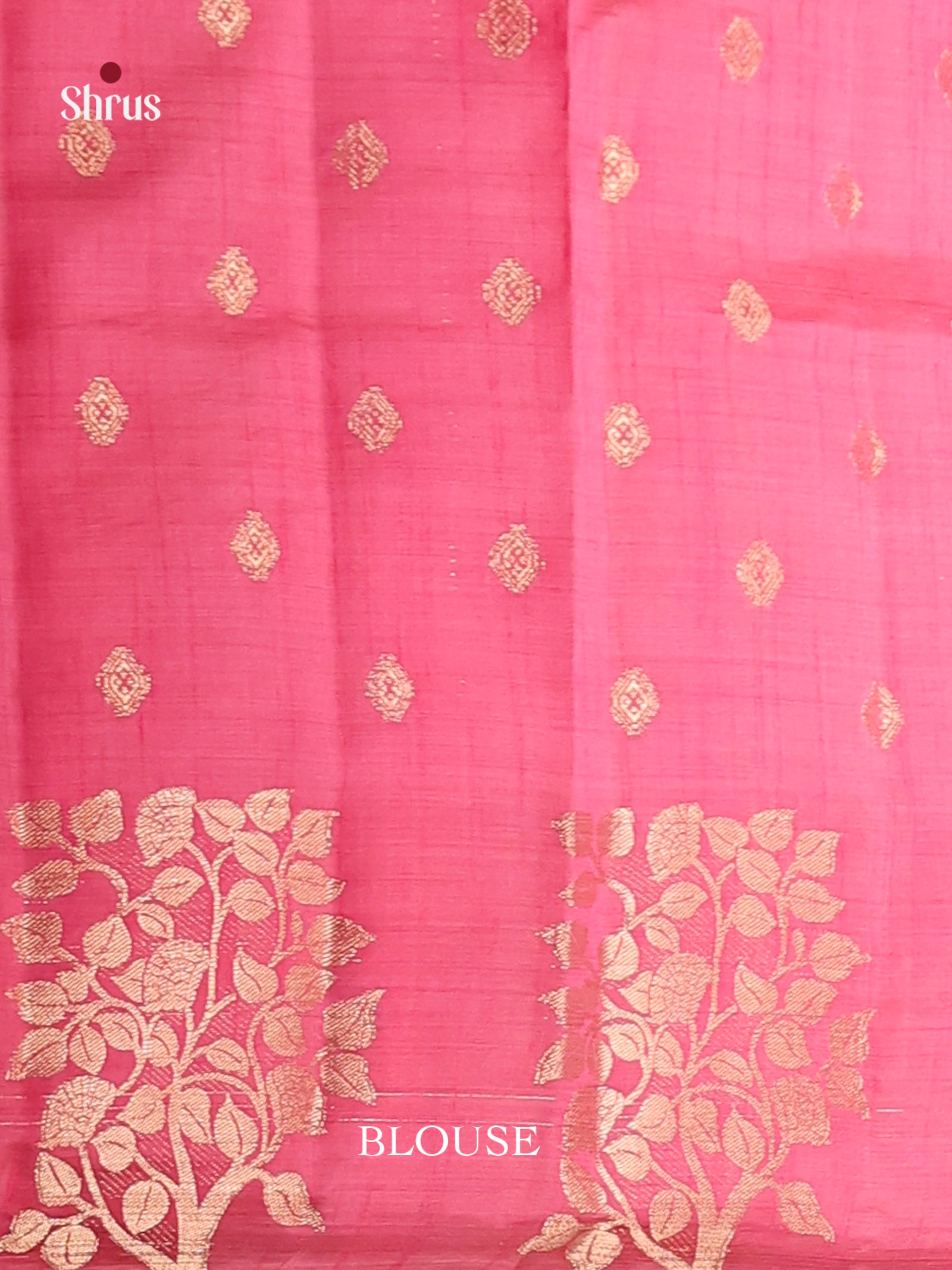 Pink- Semi Rawsilk Saree