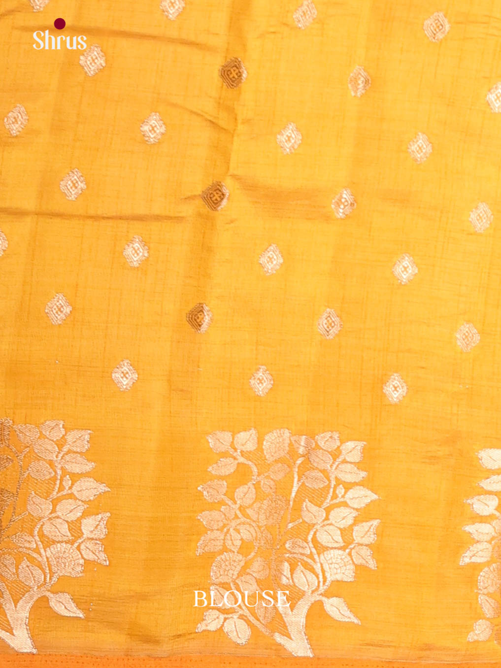 Yellow - Semi Rawsilk Saree
