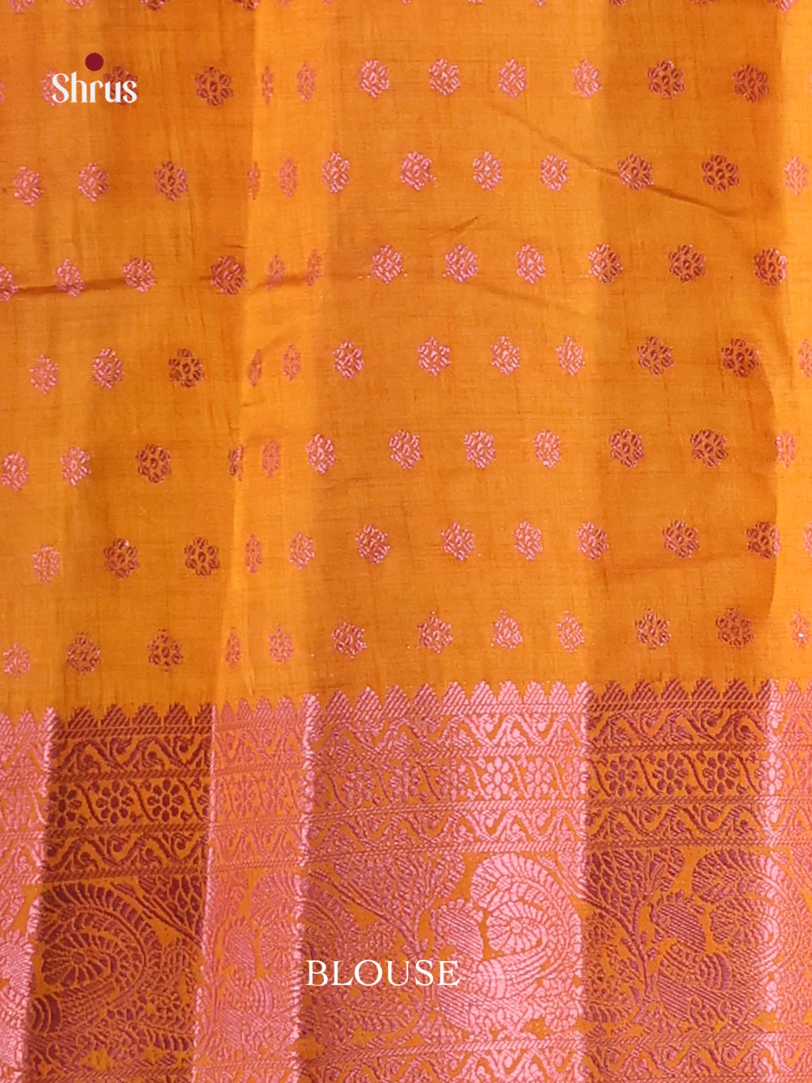 Mustard - Semi Rawsilk Saree