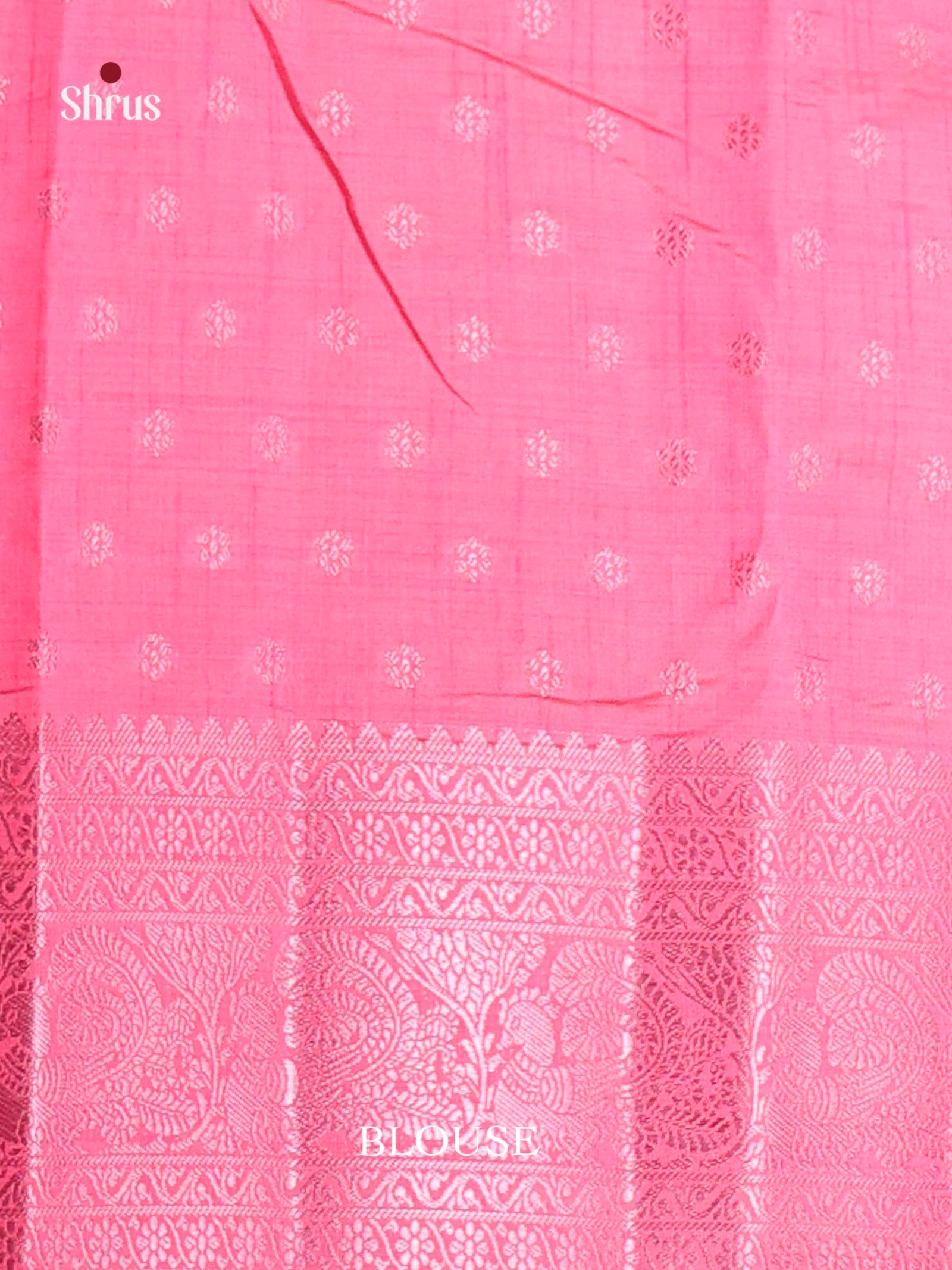 Pink - Semi Rawsilk Saree