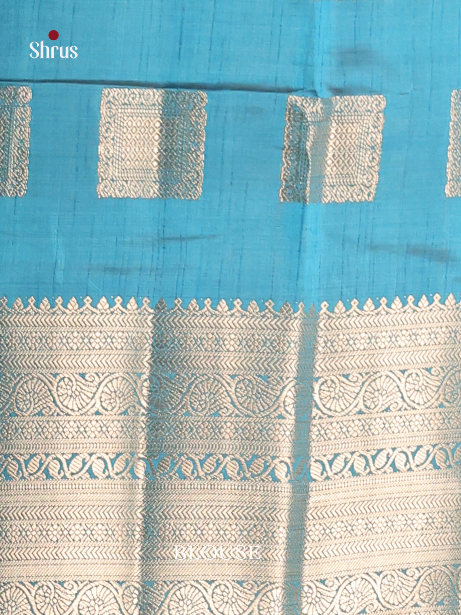 Blue - Semi Rawsilk Saree