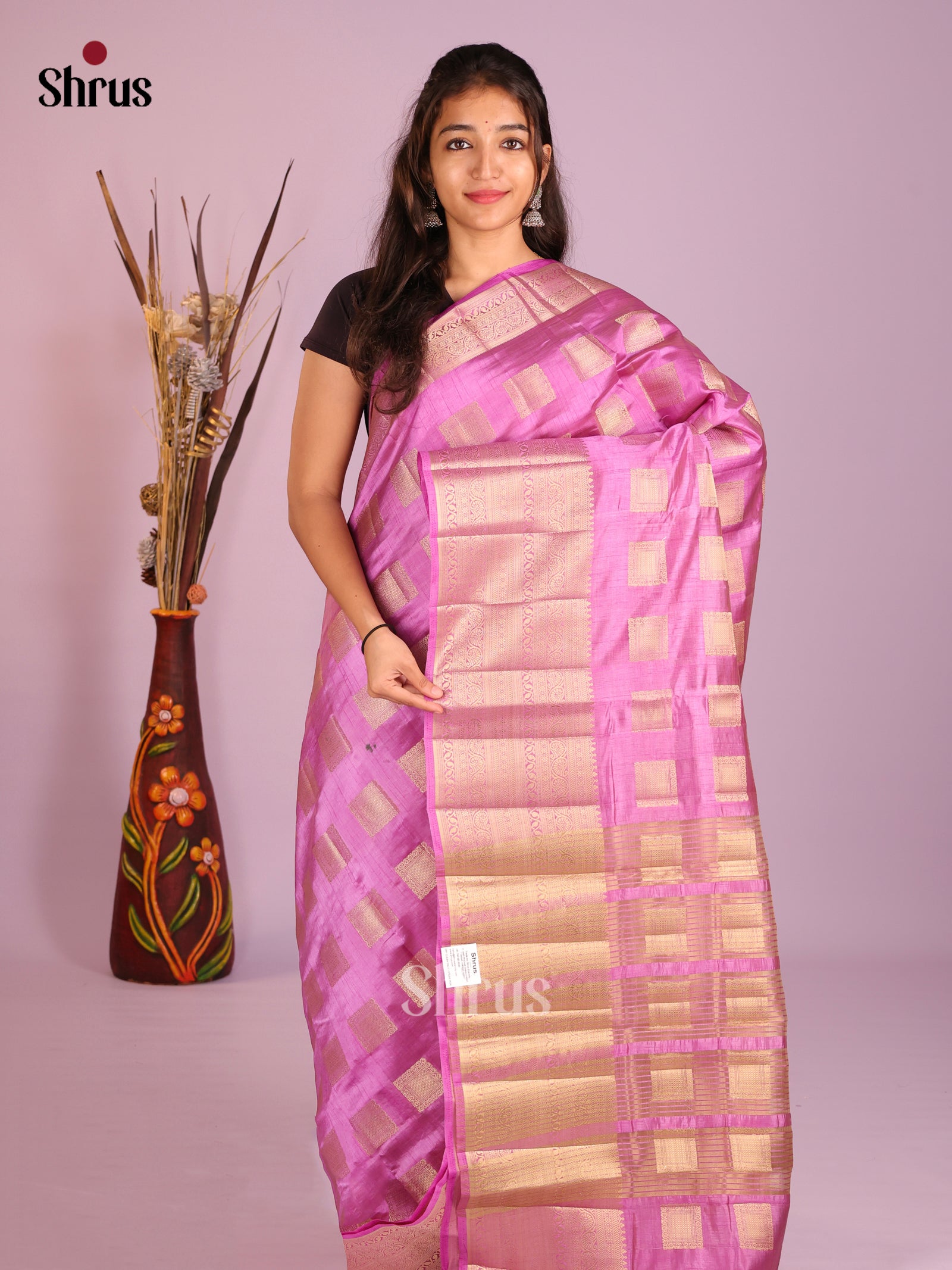 DIS09551 - Semi Rawsilk Saree