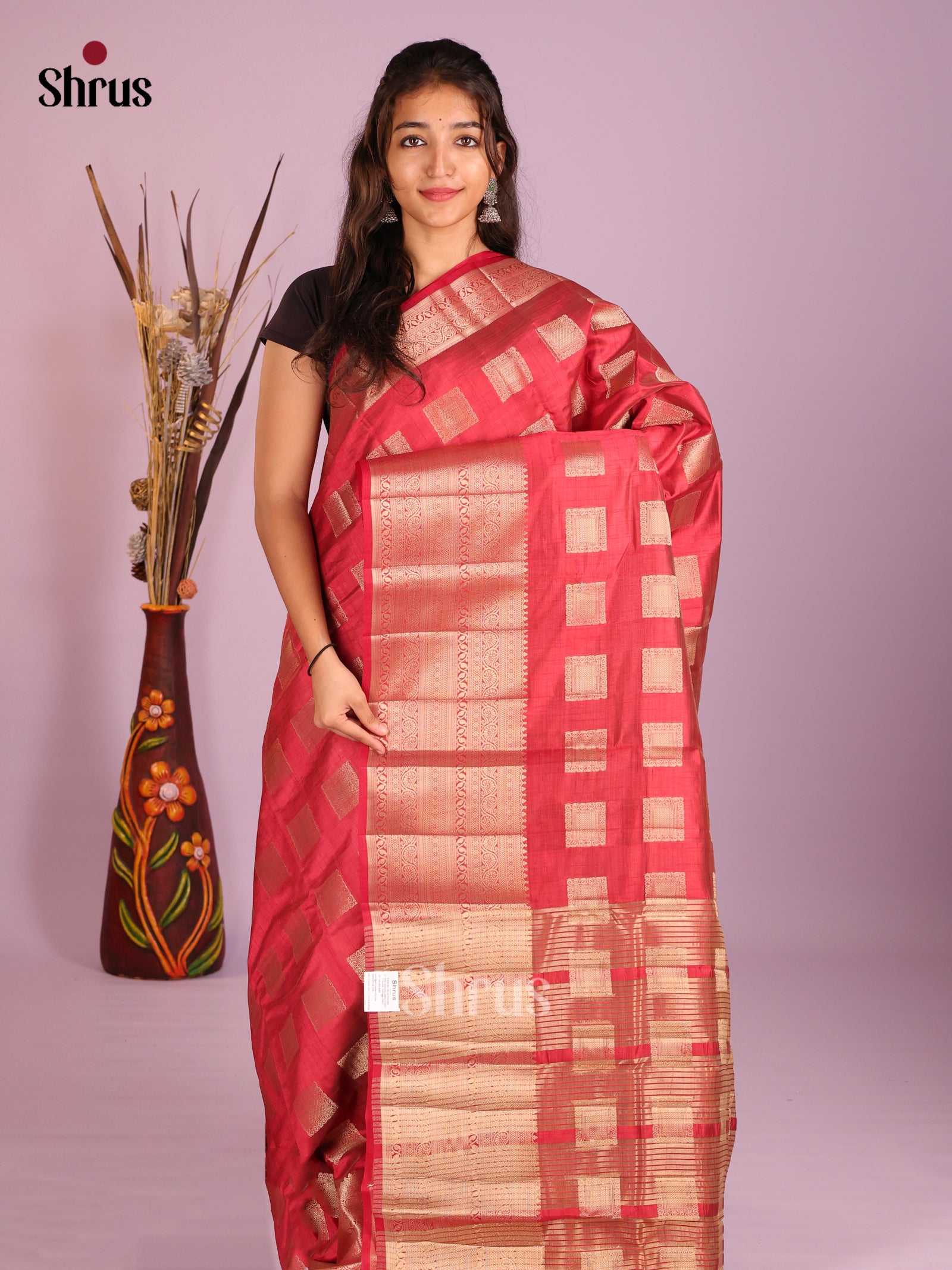 DIS09552 - Semi Rawsilk Saree