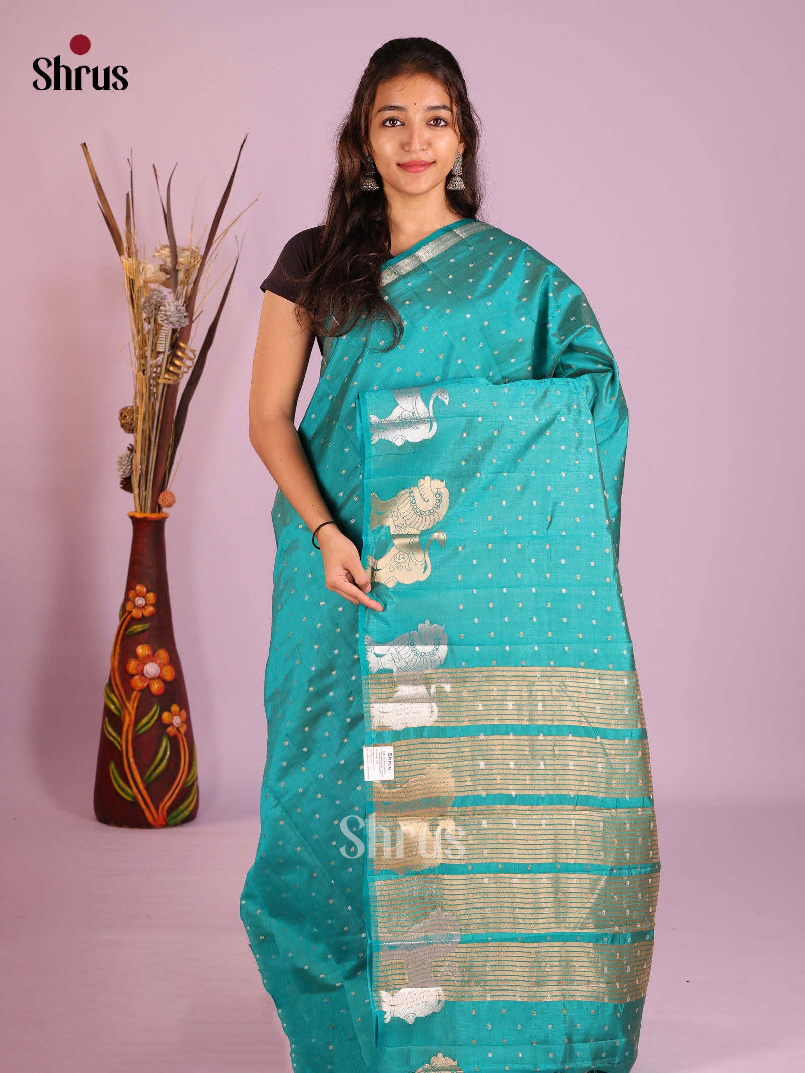 DIS09557 - Semi Rawsilk Saree