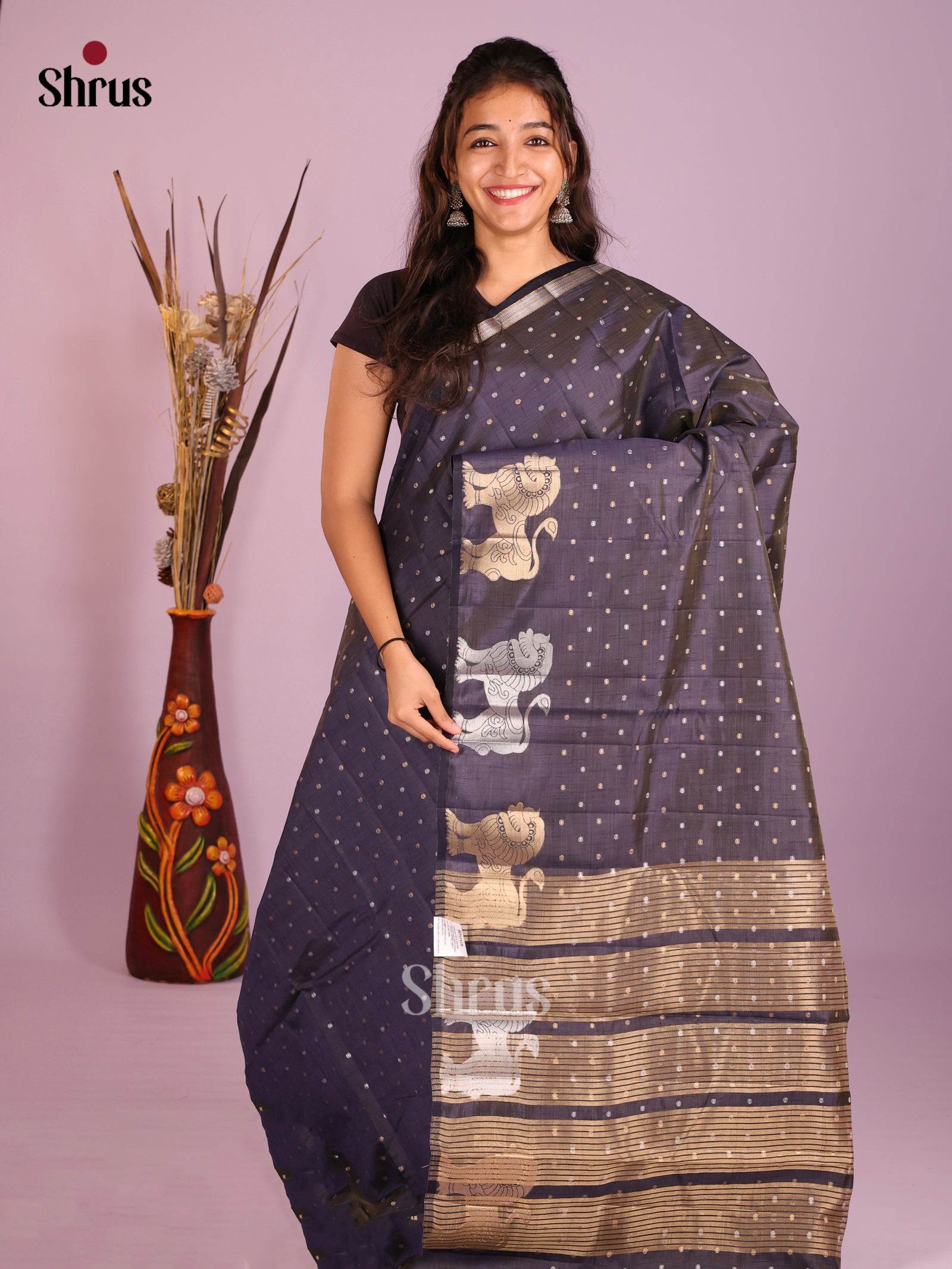 DIS09558 - Semi Rawsilk Saree