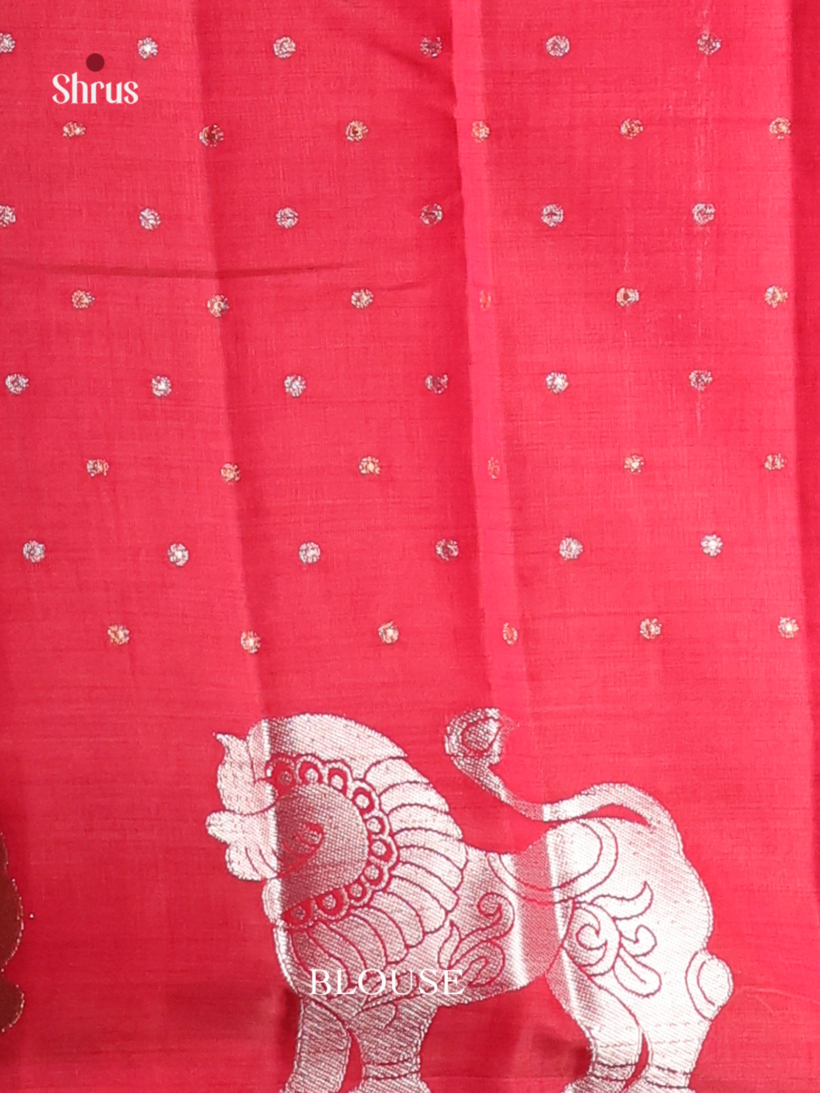 Red - Semi Rawsilk Saree