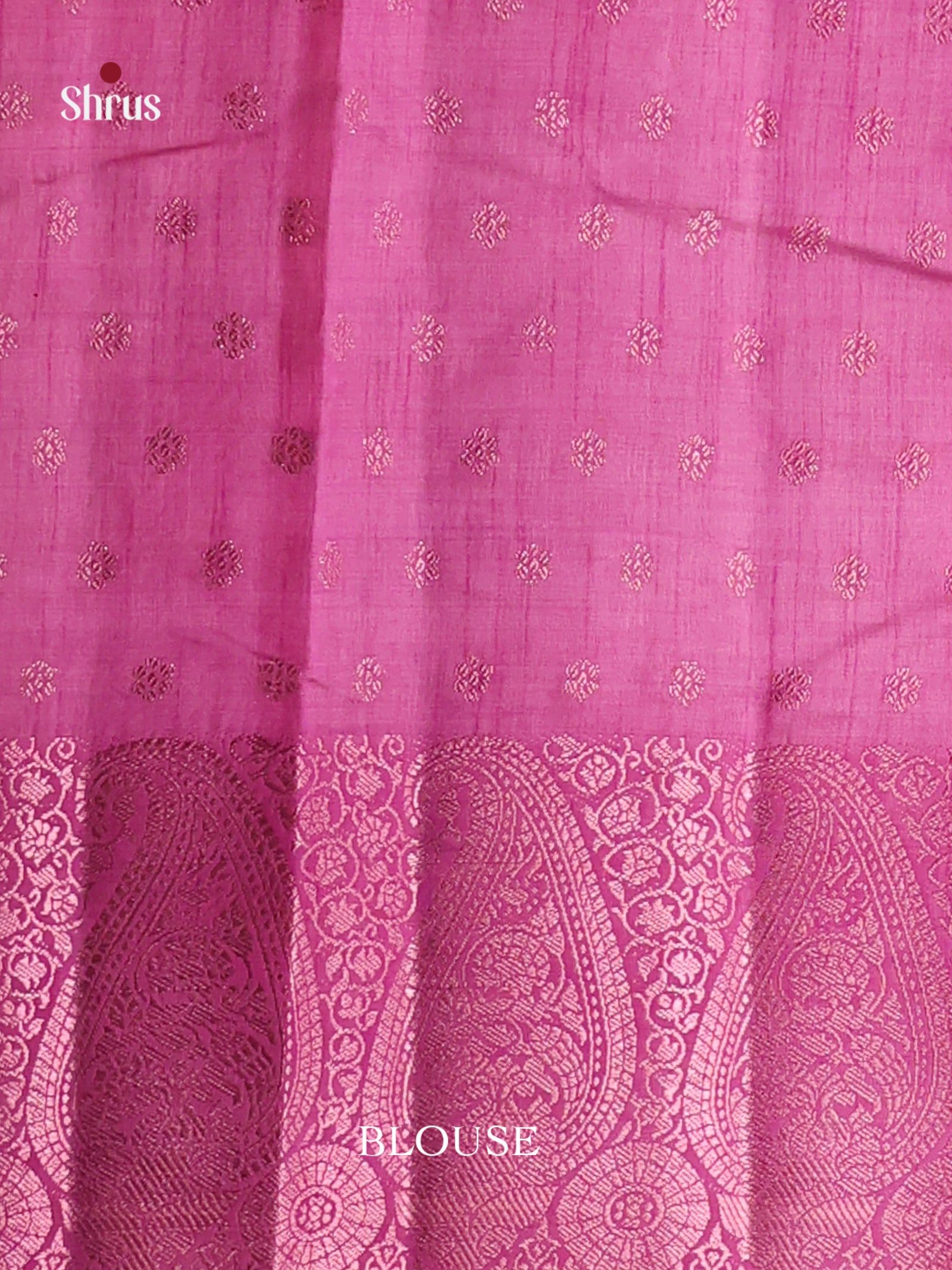Pink - Semi Rawsilk Saree