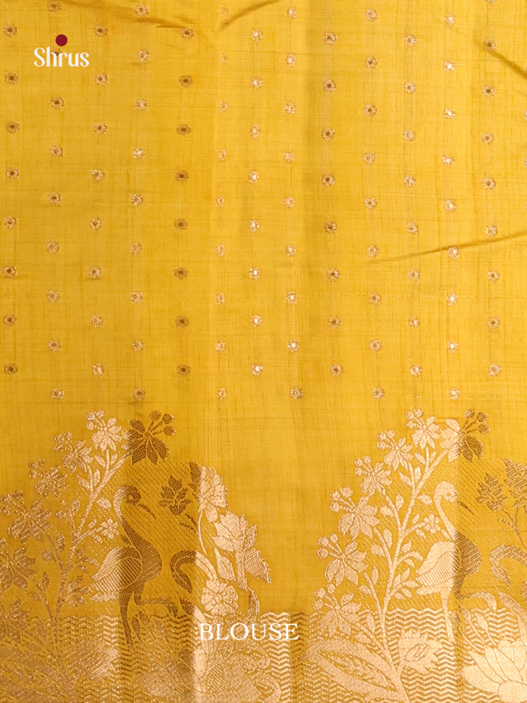 Yellow- Semi Rawsilk Saree