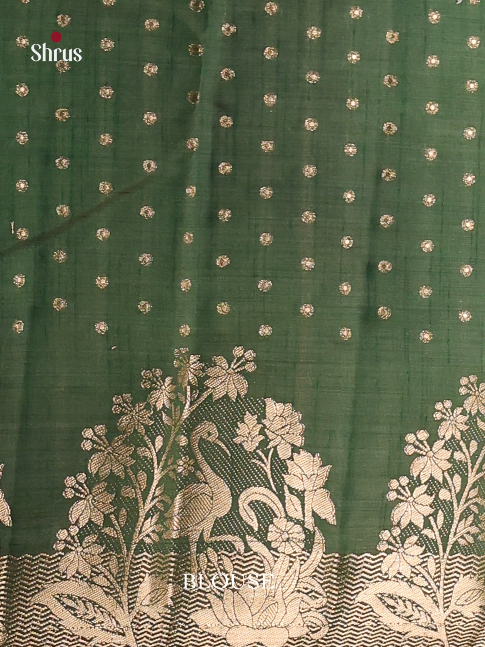 Green- Semi Rawsilk Saree