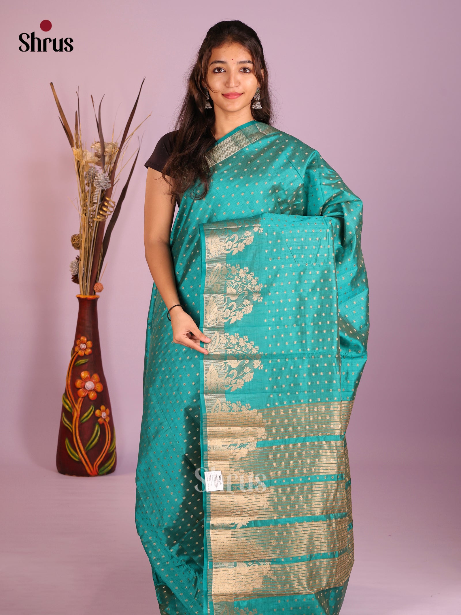 DIS09624 - Semi Rawsilk Saree