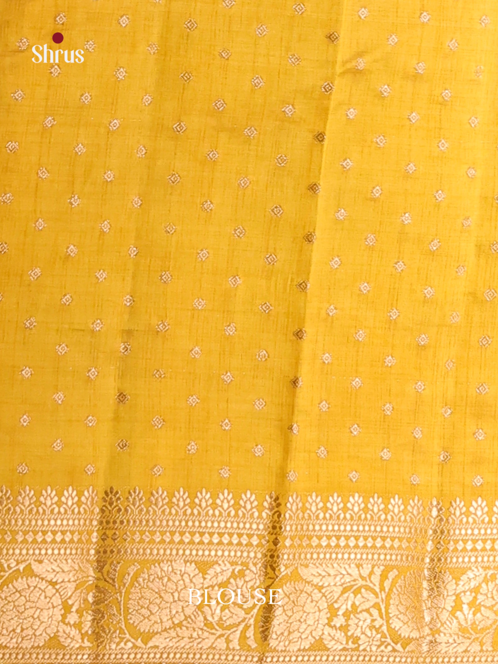 Yellow  - Semi Rawsilk Saree