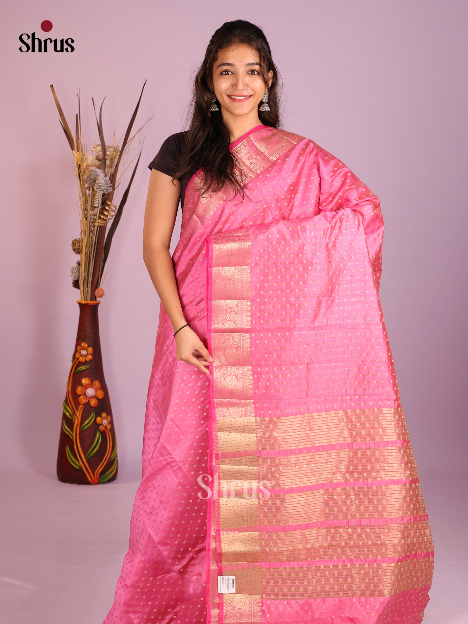 DIS09631 - Semi Rawsilk Saree