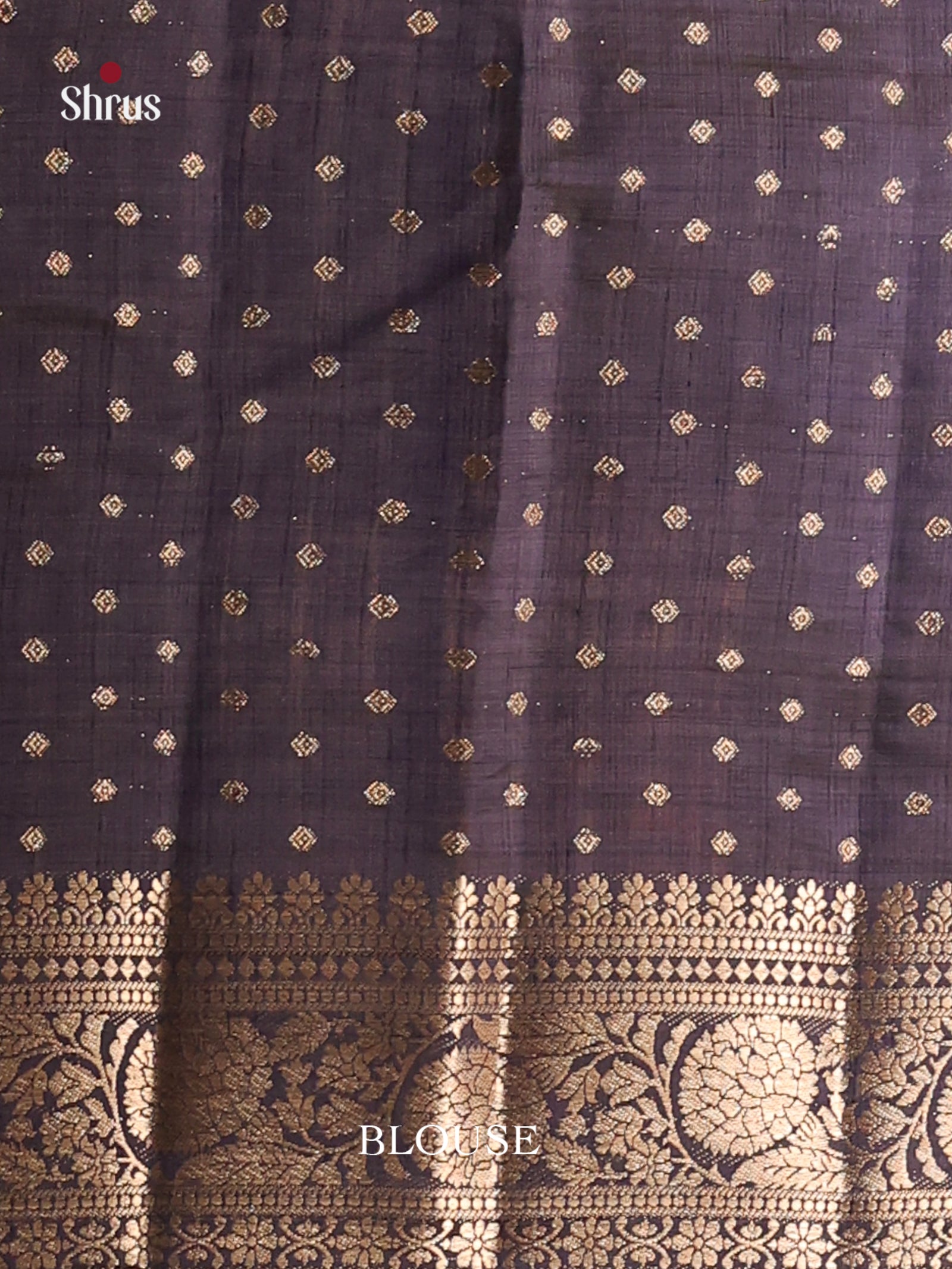Navy Blue  - Semi Rawsilk Saree