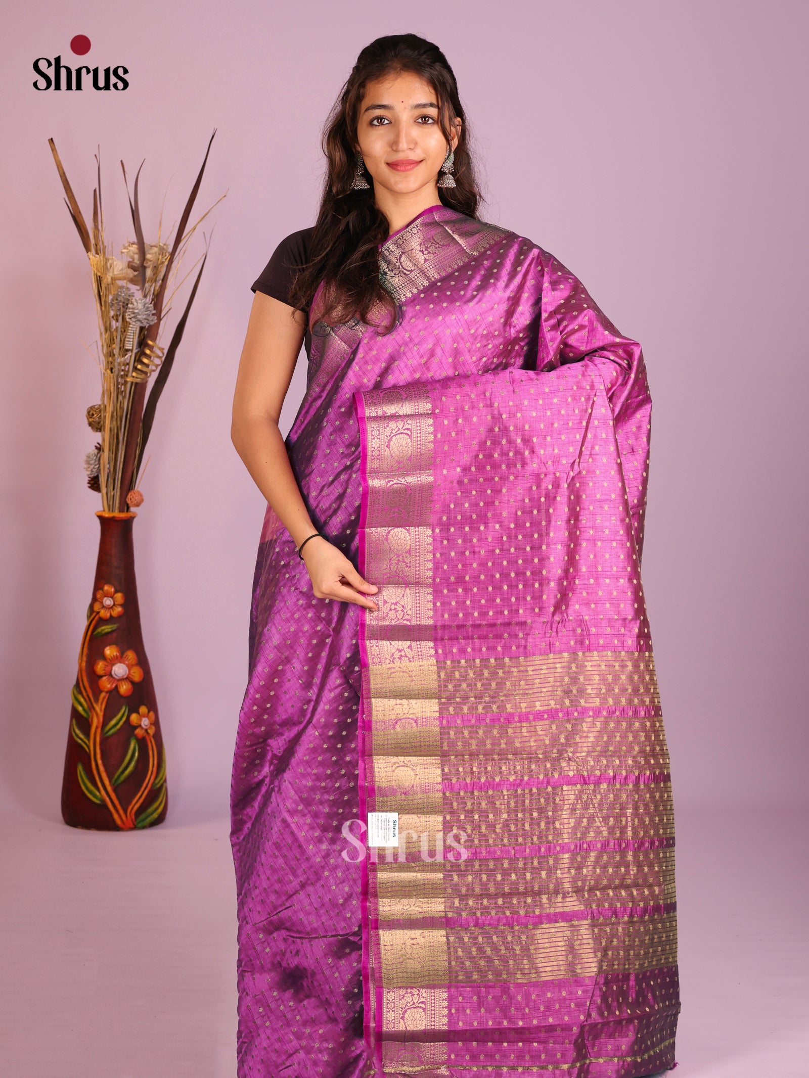 DIS09635 - Semi Rawsilk Saree