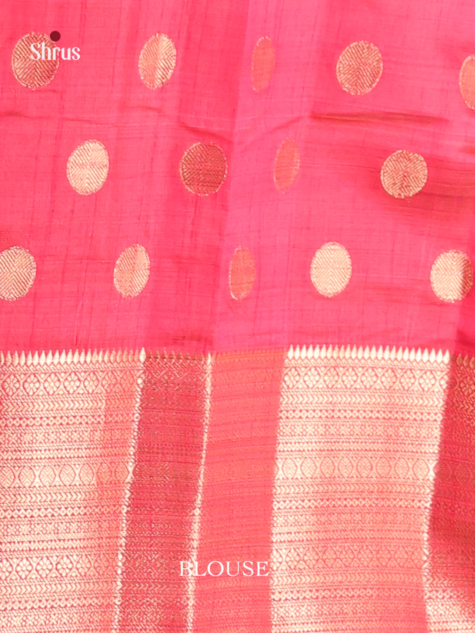 Pink- Semi Rawsilk Saree