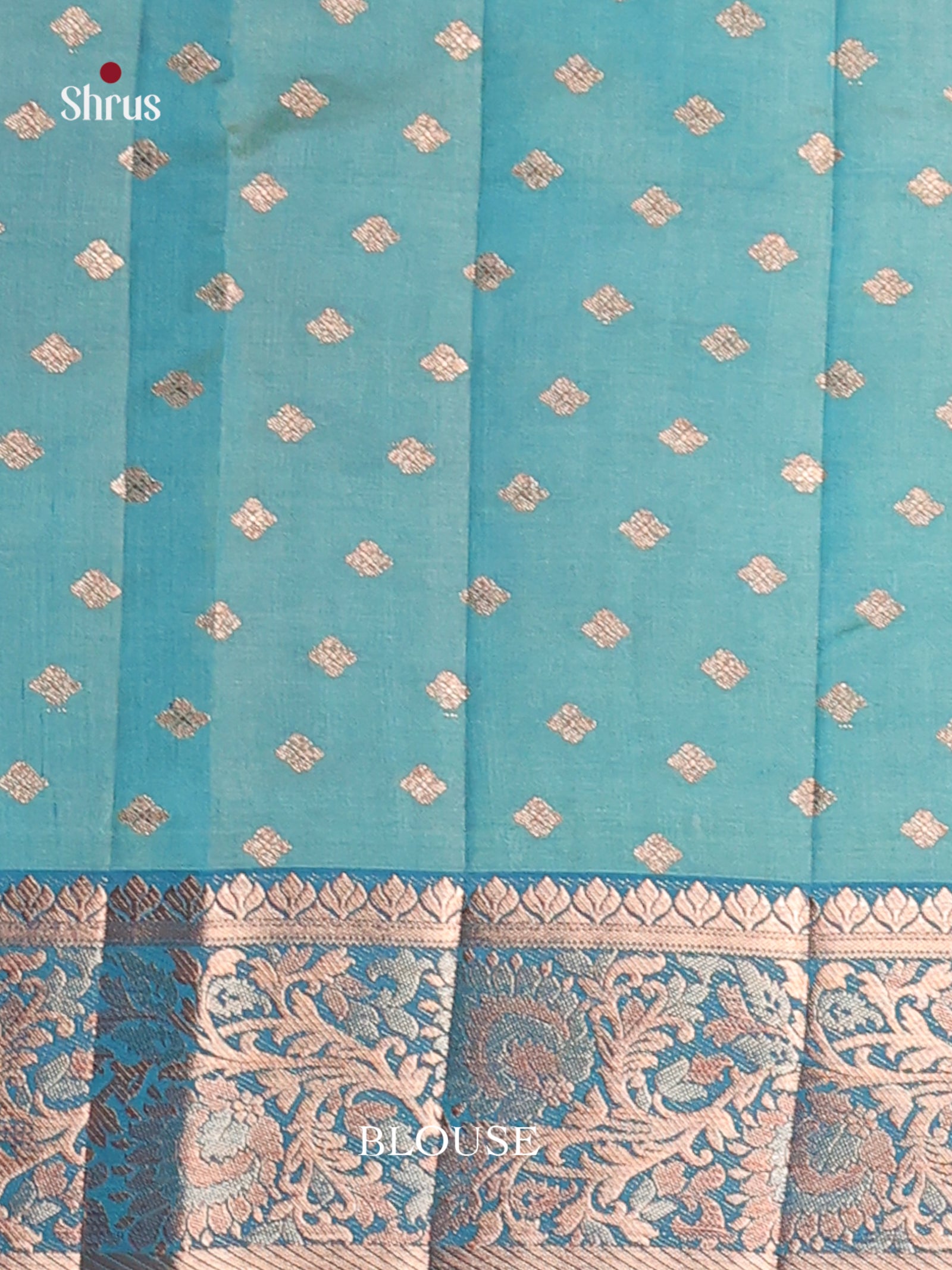Blue- Semi Rawsilk Saree