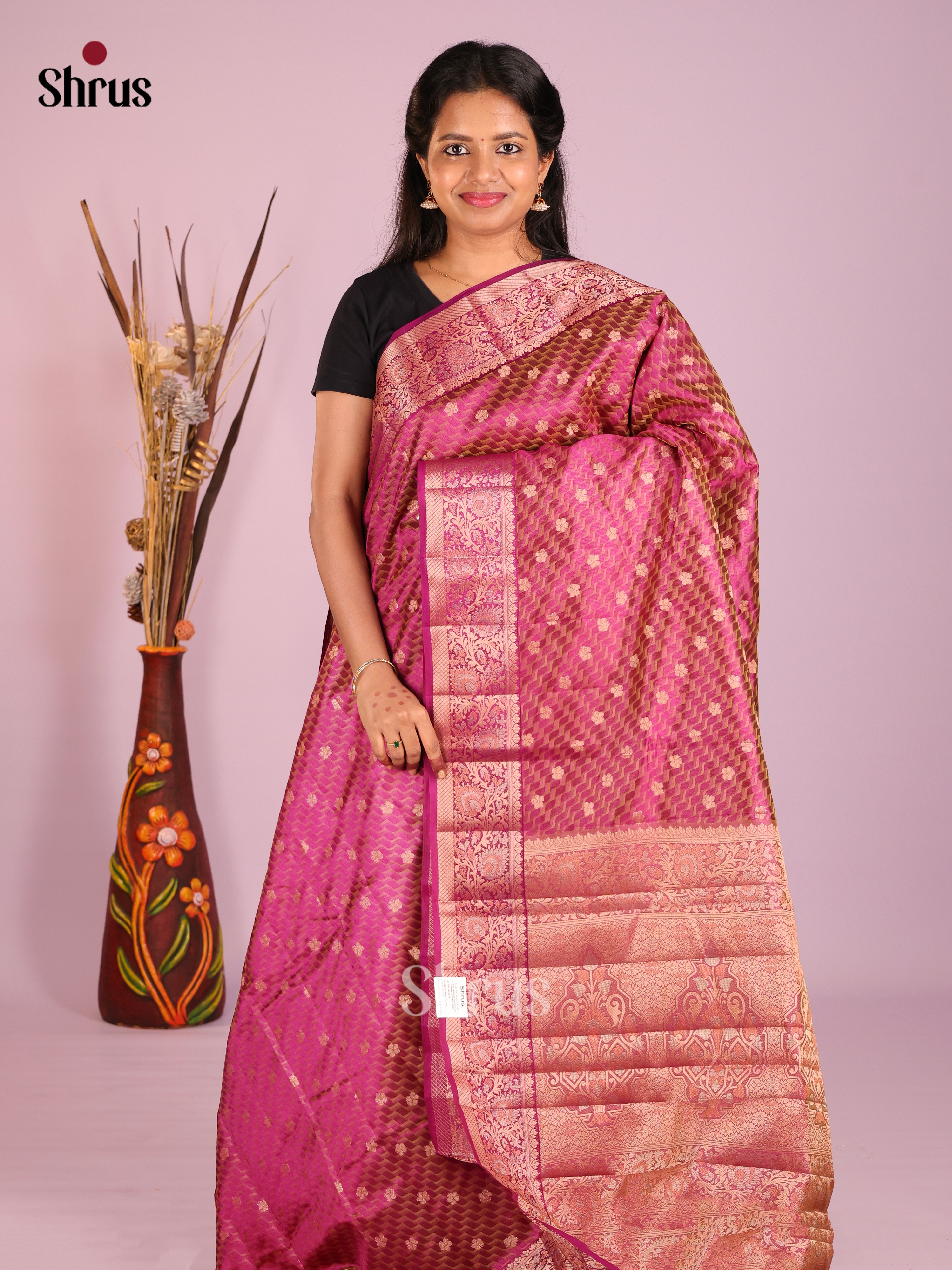 Onion Peel  - Semi Rawsilk Saree
