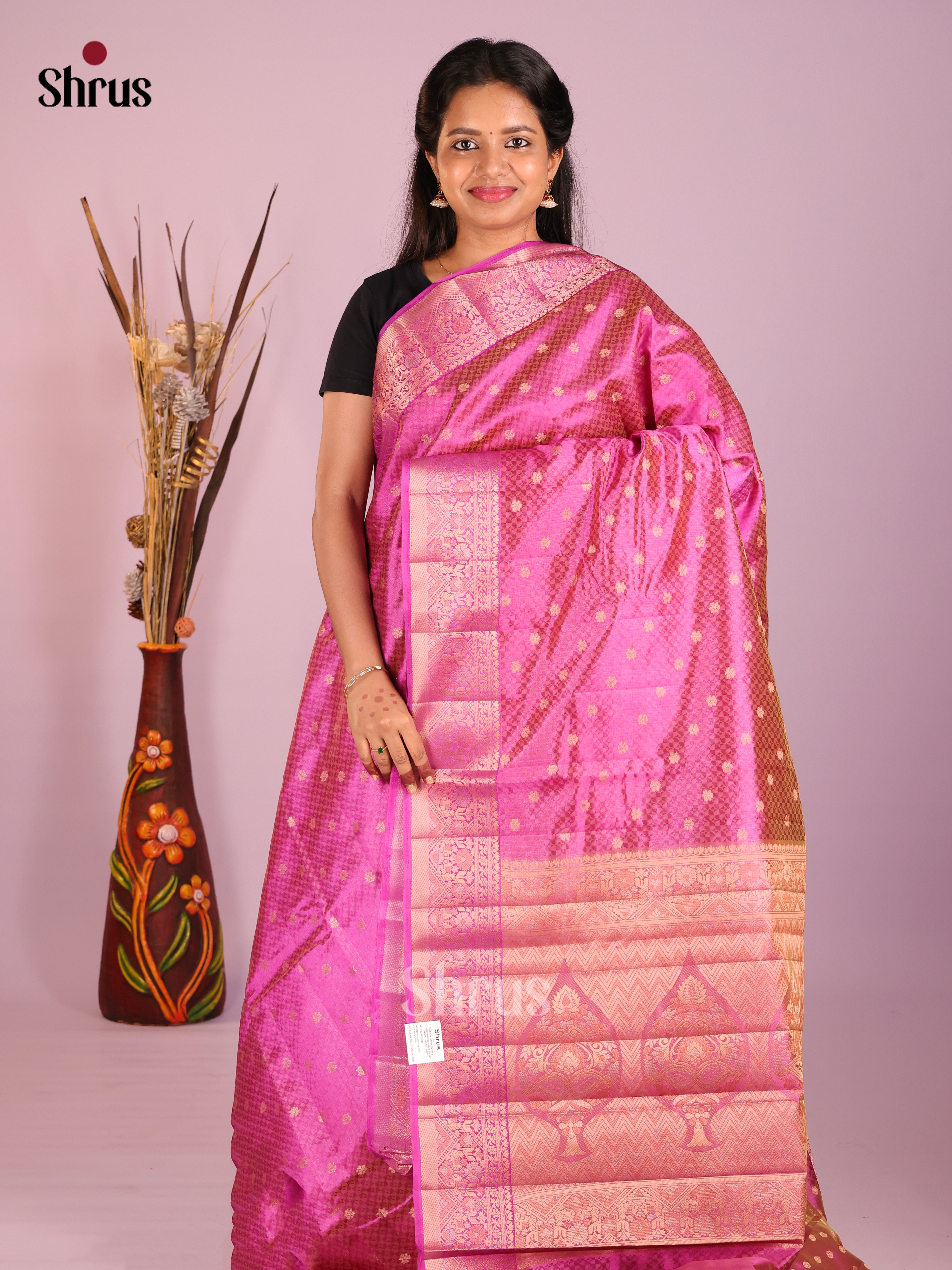 DIS09676 - Semi Rawsilk Saree