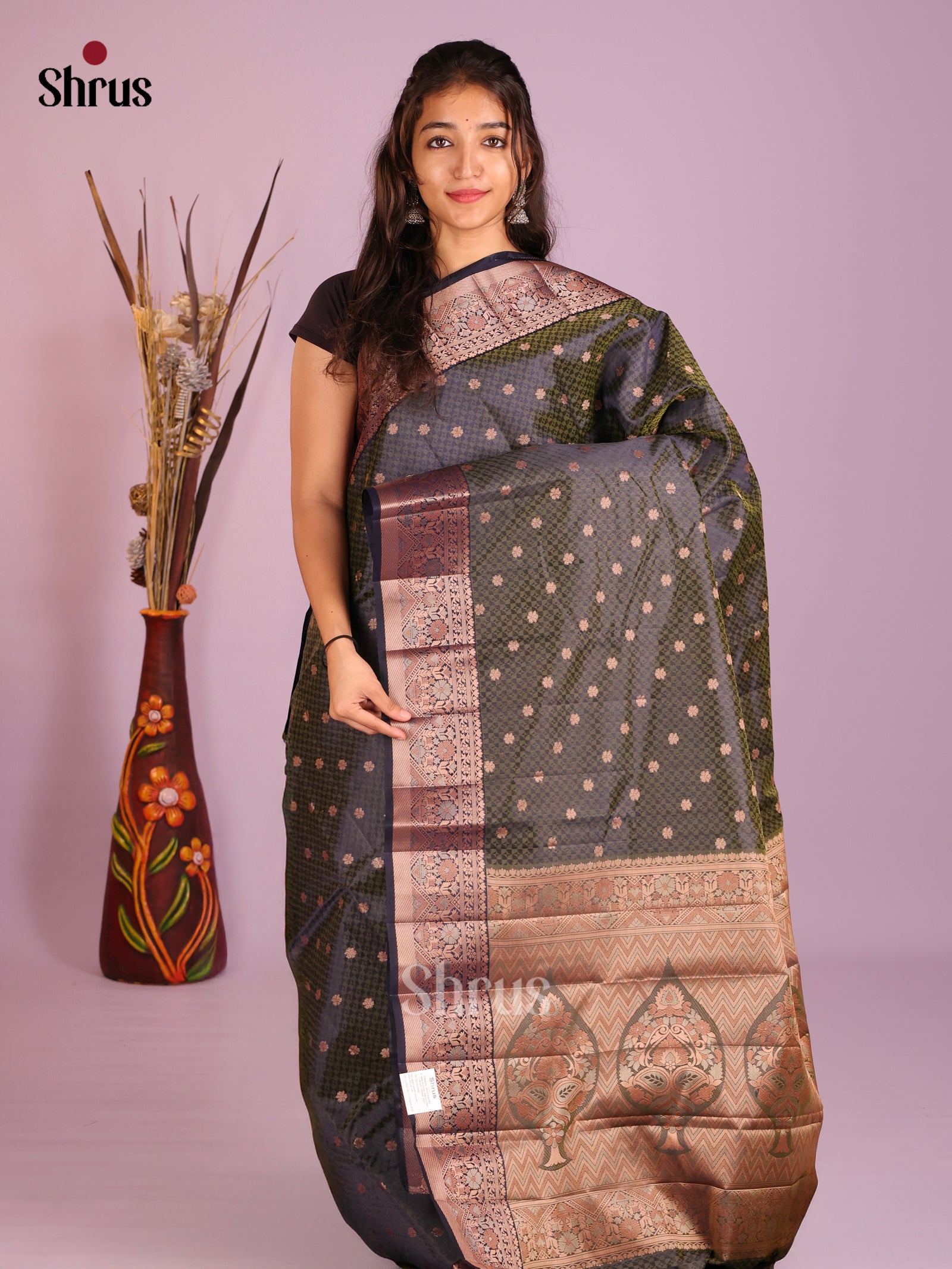 DIS09682 - Semi Rawsilk Saree