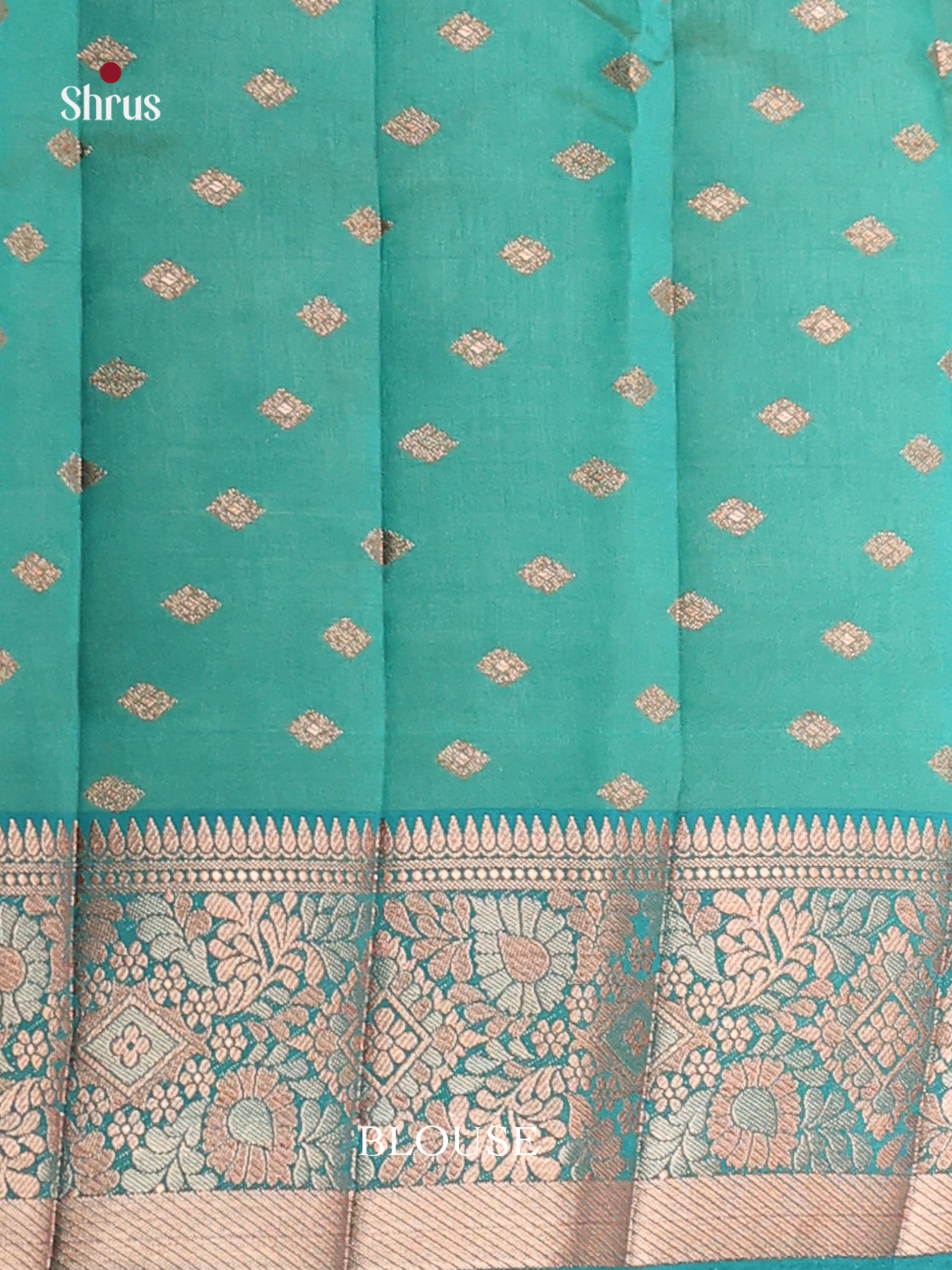 Teal - Semi Rawsilk Saree