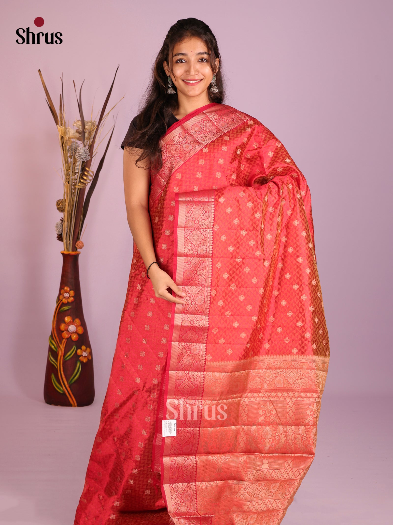 DIS09691 - Semi Rawsilk Saree