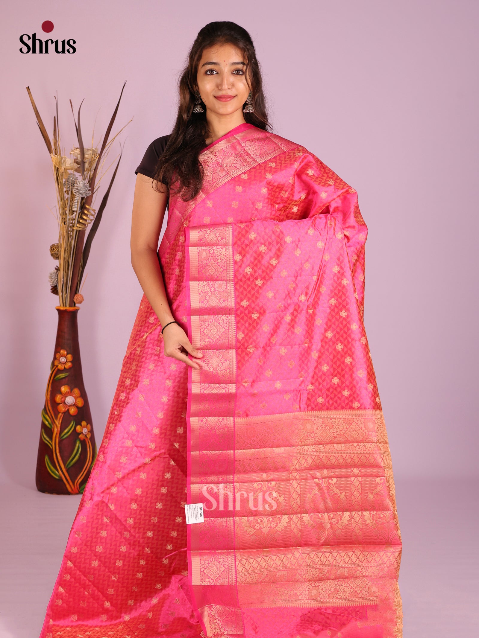 DIS09692 - Semi Rawsilk Saree